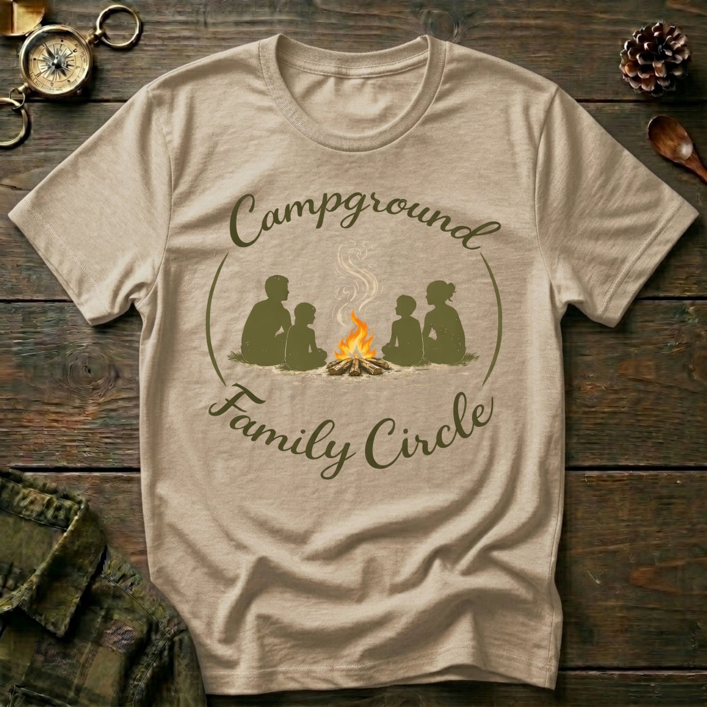 Camping Family Circle T-Shirt