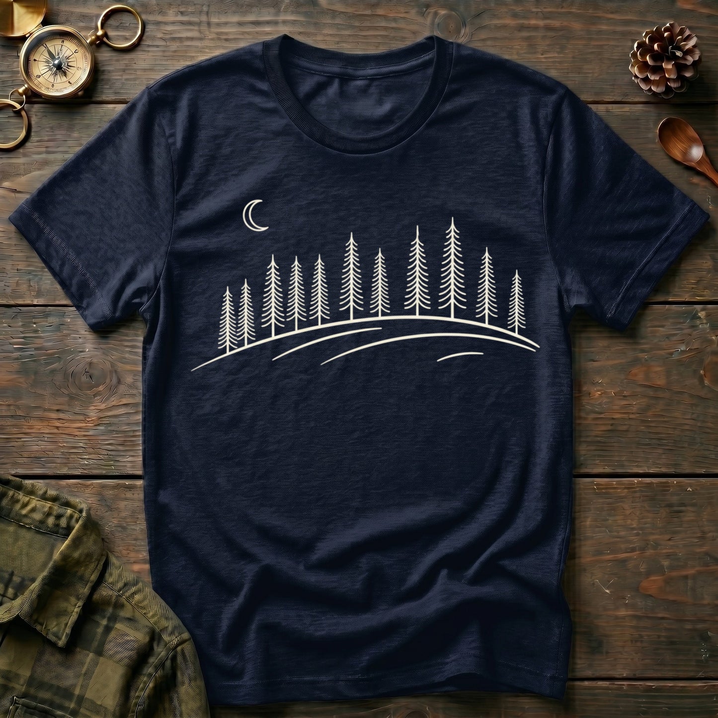 Moonrise Pine Forest T-Shirt