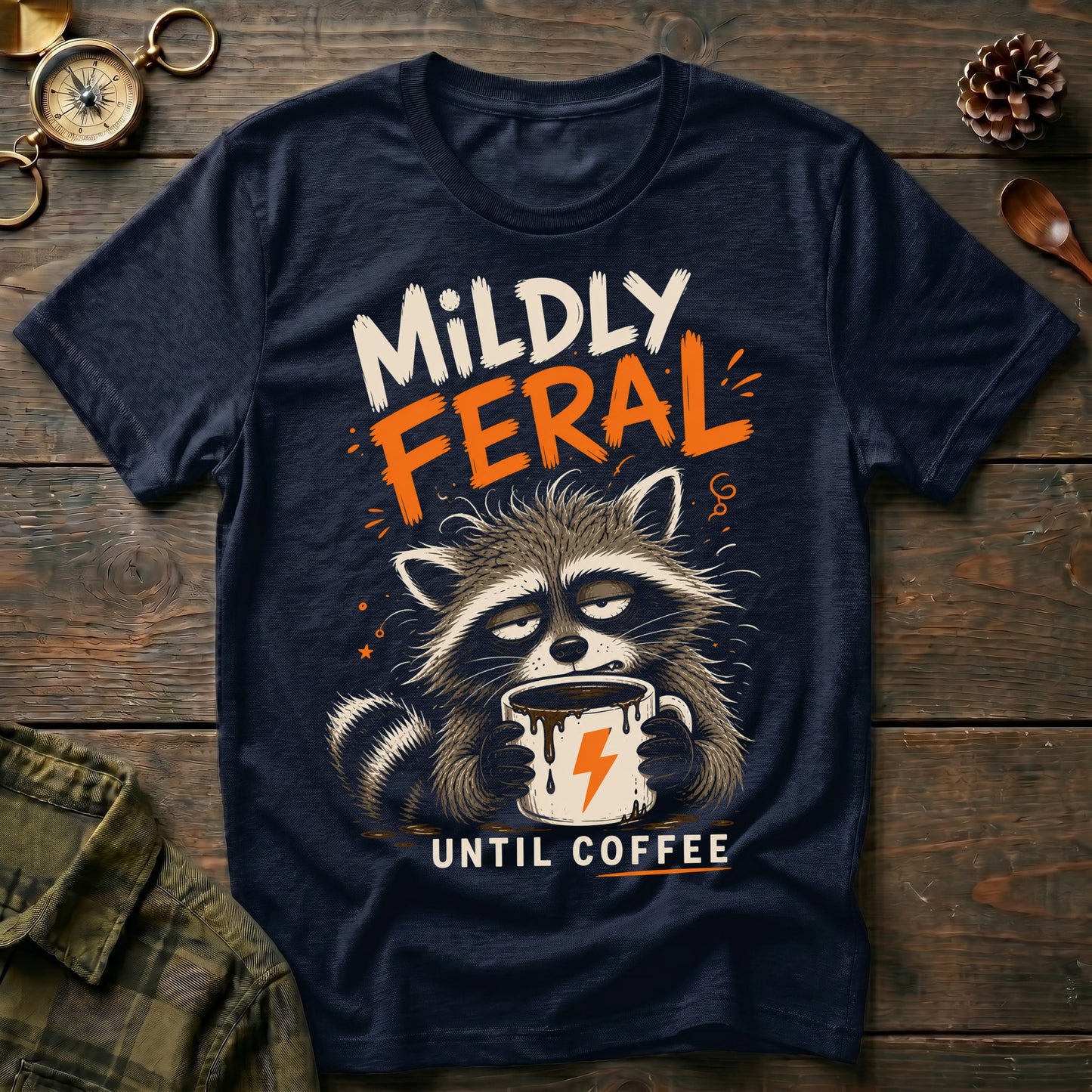 Mildly Feral Until Coffee T-Shirt