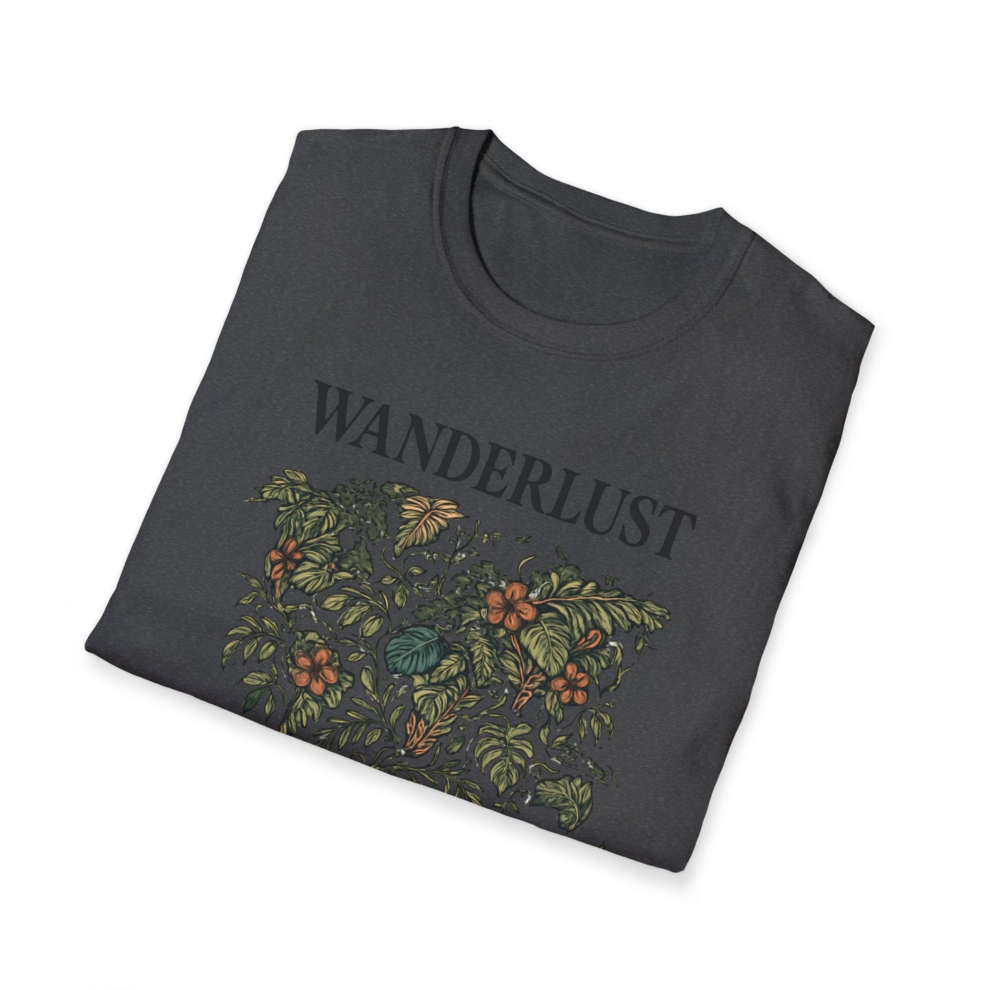 Lush Tropical Floral Scene T-Shirt