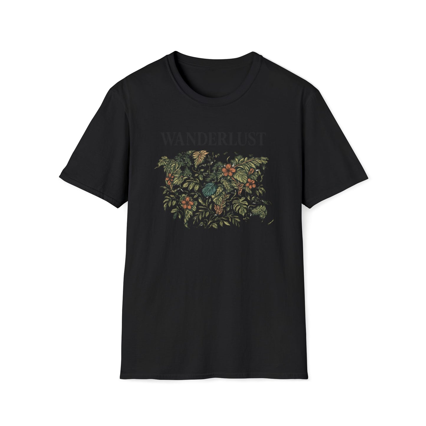 Lush Tropical Floral Scene T-Shirt