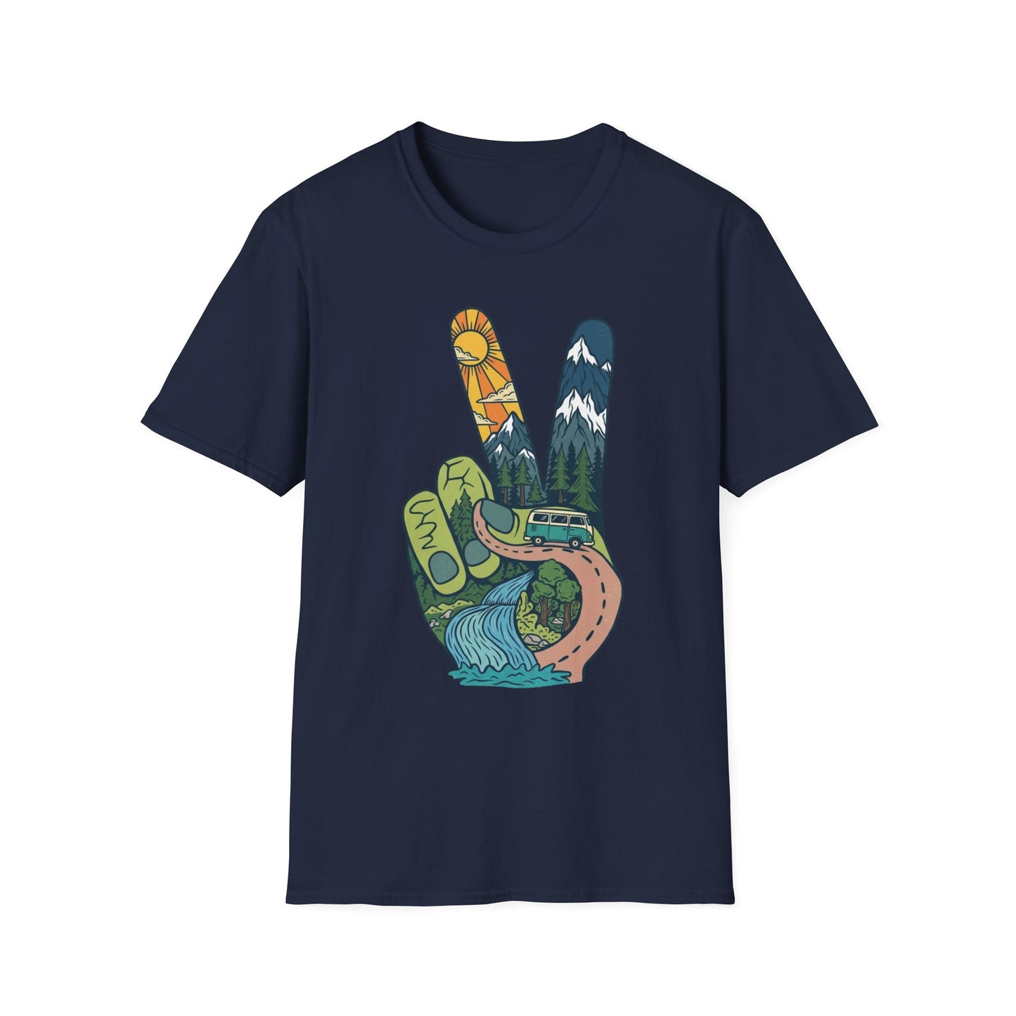 Funky Peace Camping T-Shirt