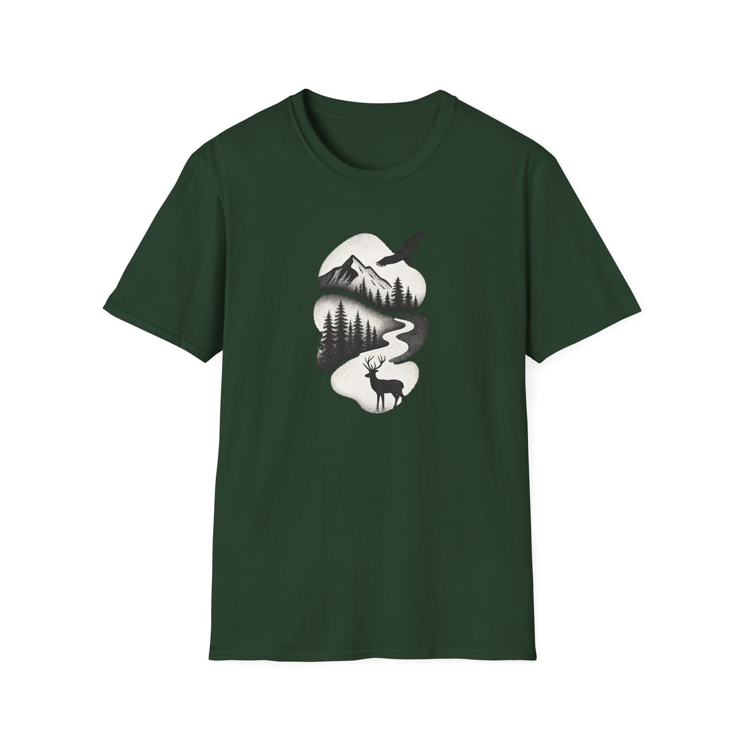 Deer in Mountain Landscape T-Shirt