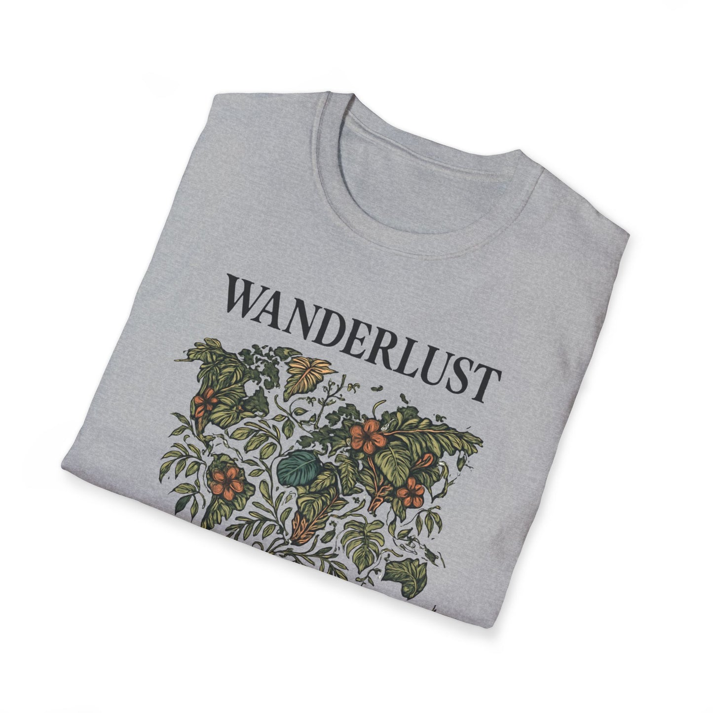 Lush Tropical Floral Scene T-Shirt