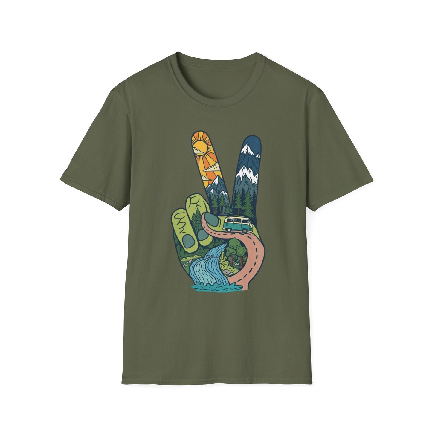 Funky Peace Camping T-Shirt