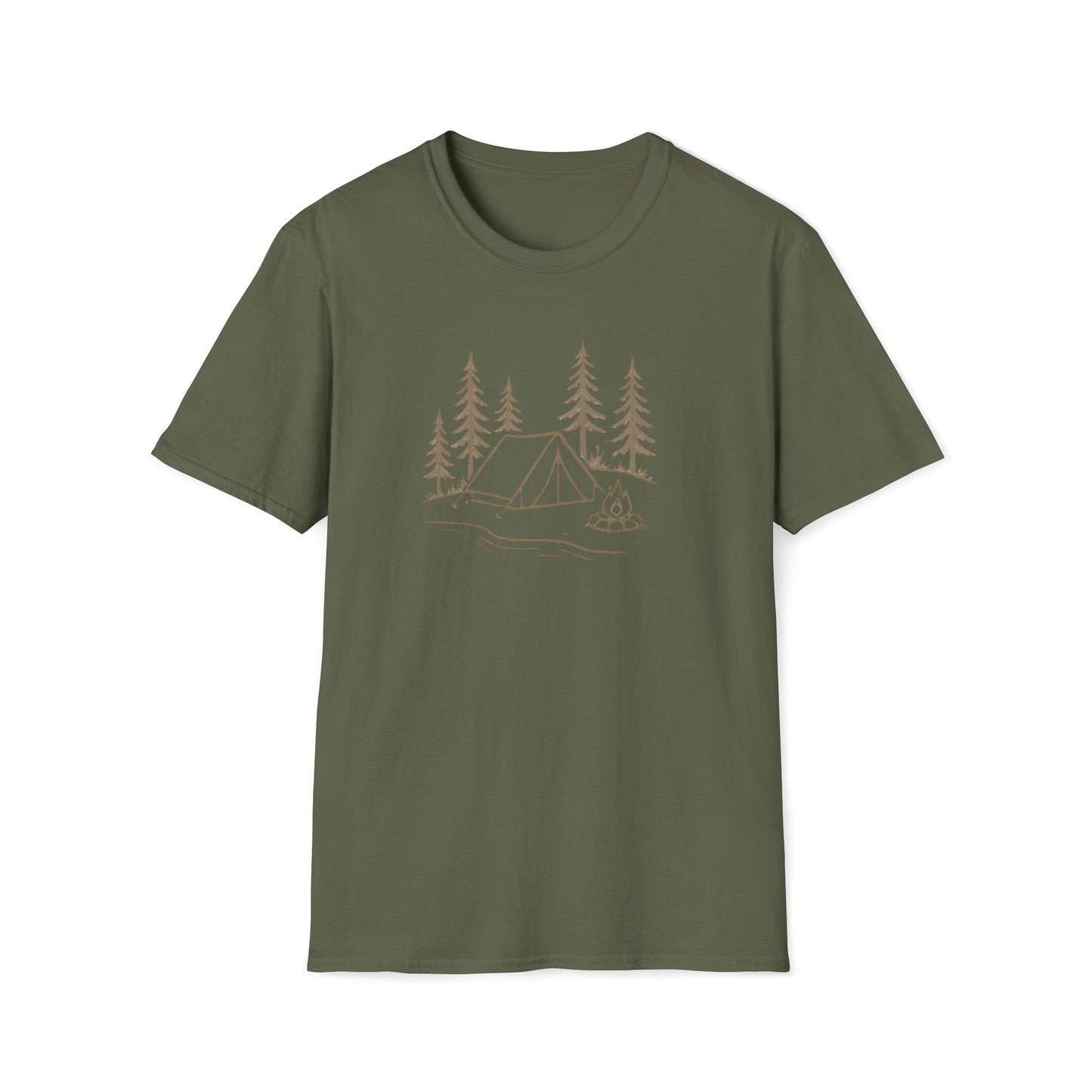 Camping Tent and Campfire T-Shirt