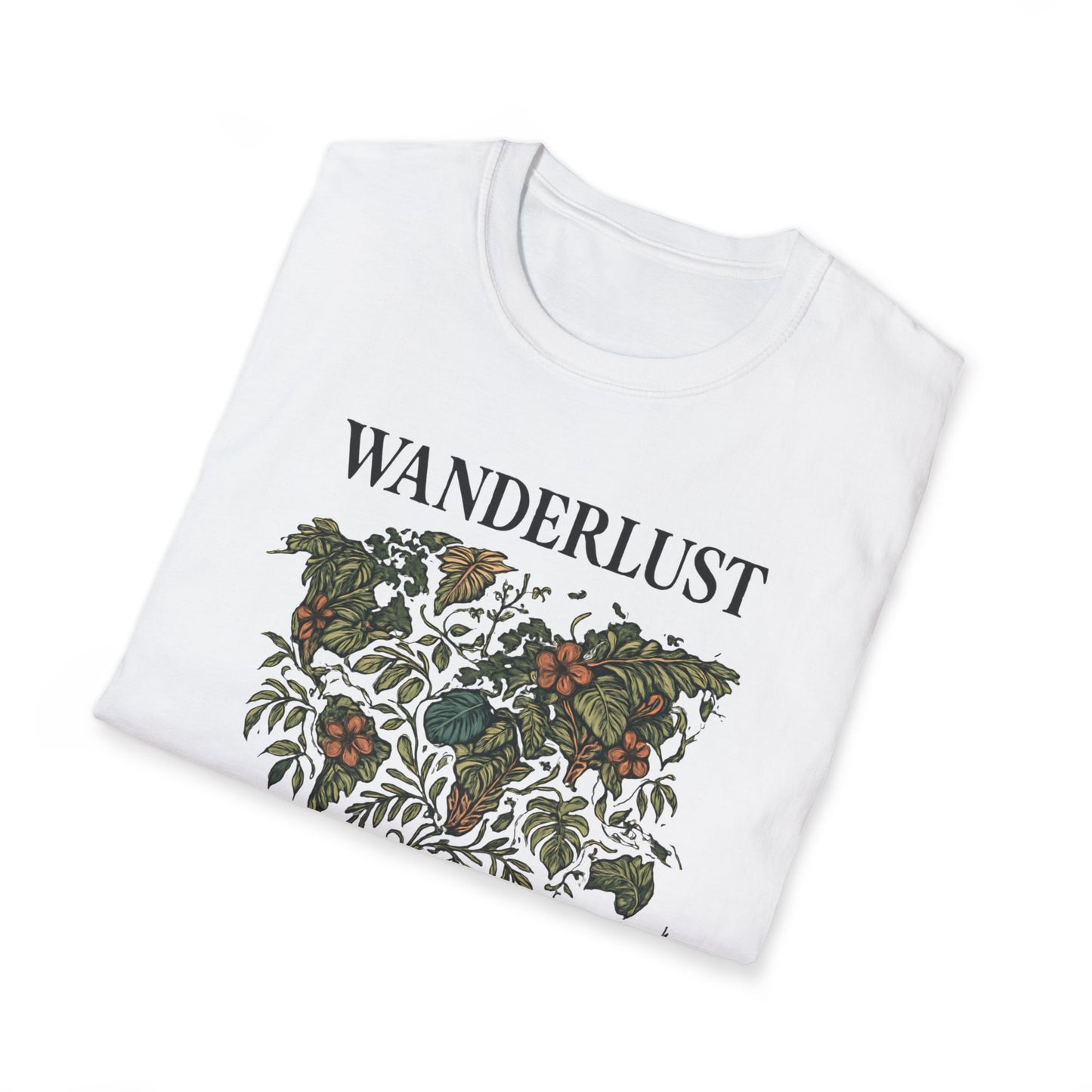 Lush Tropical Floral Scene T-Shirt