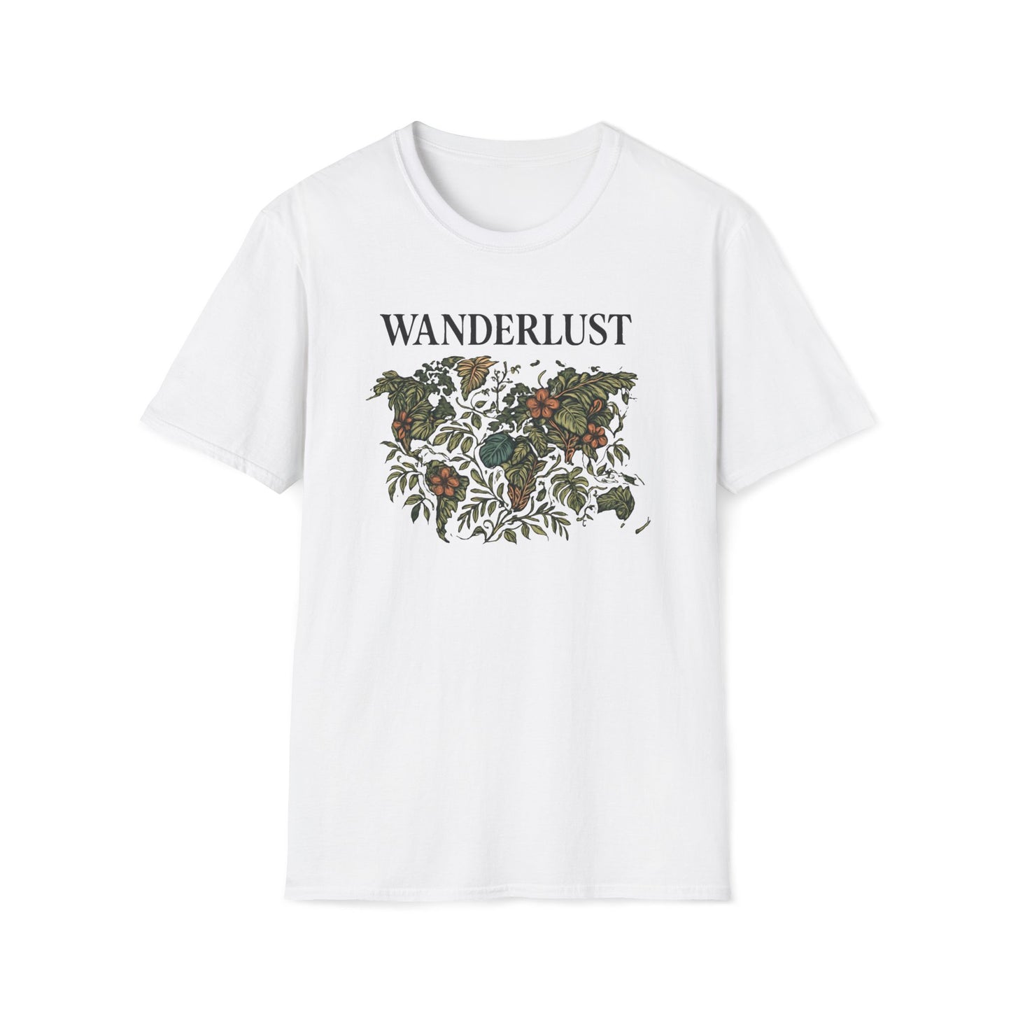 Lush Tropical Floral Scene T-Shirt