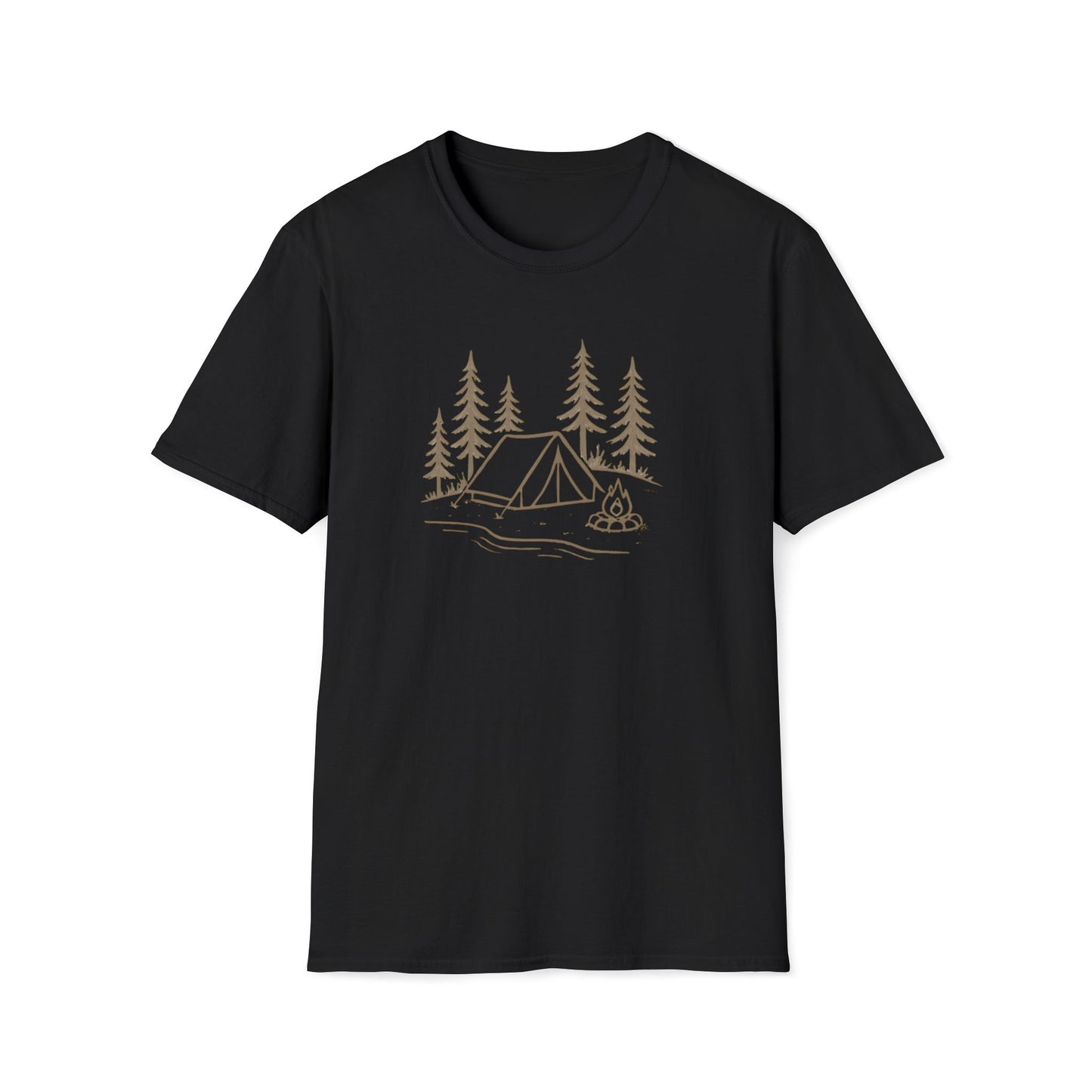 Camping Tent and Campfire T-Shirt