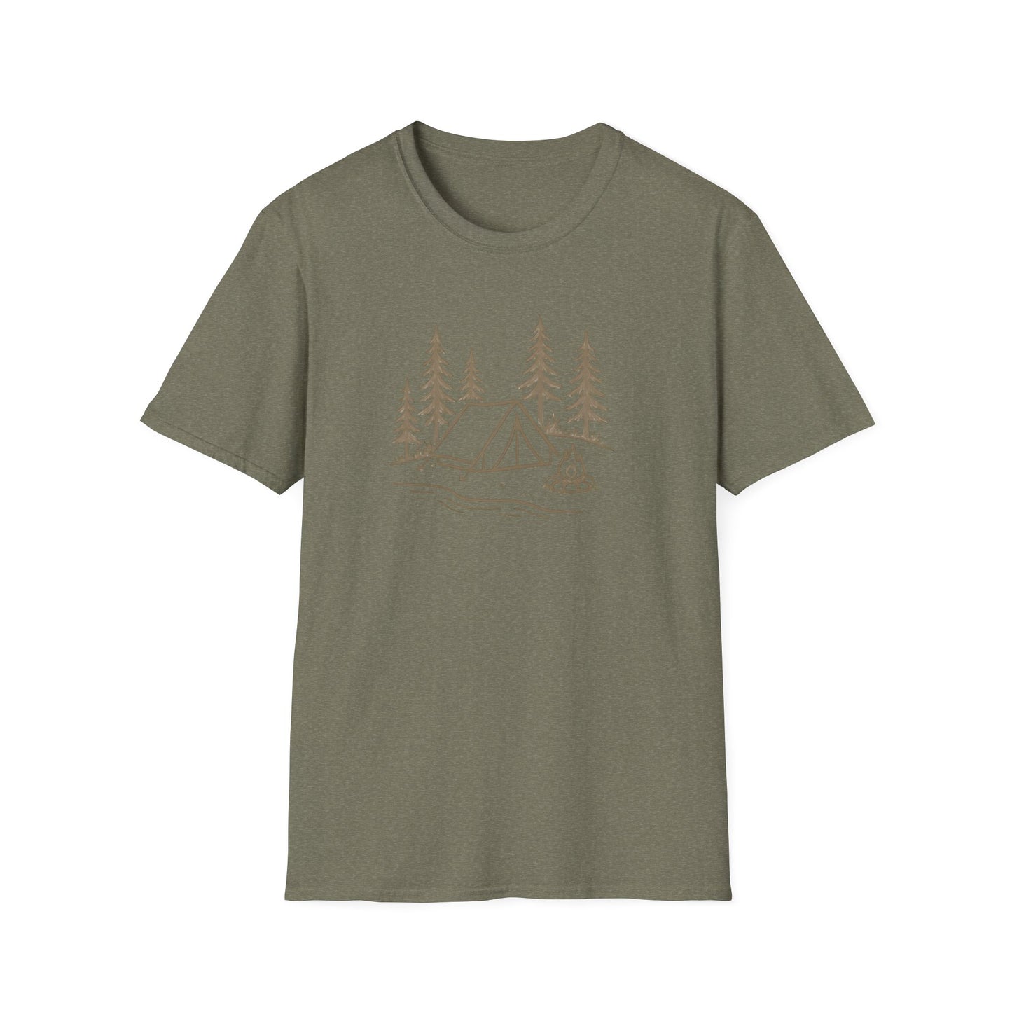 Camping Tent and Campfire T-Shirt