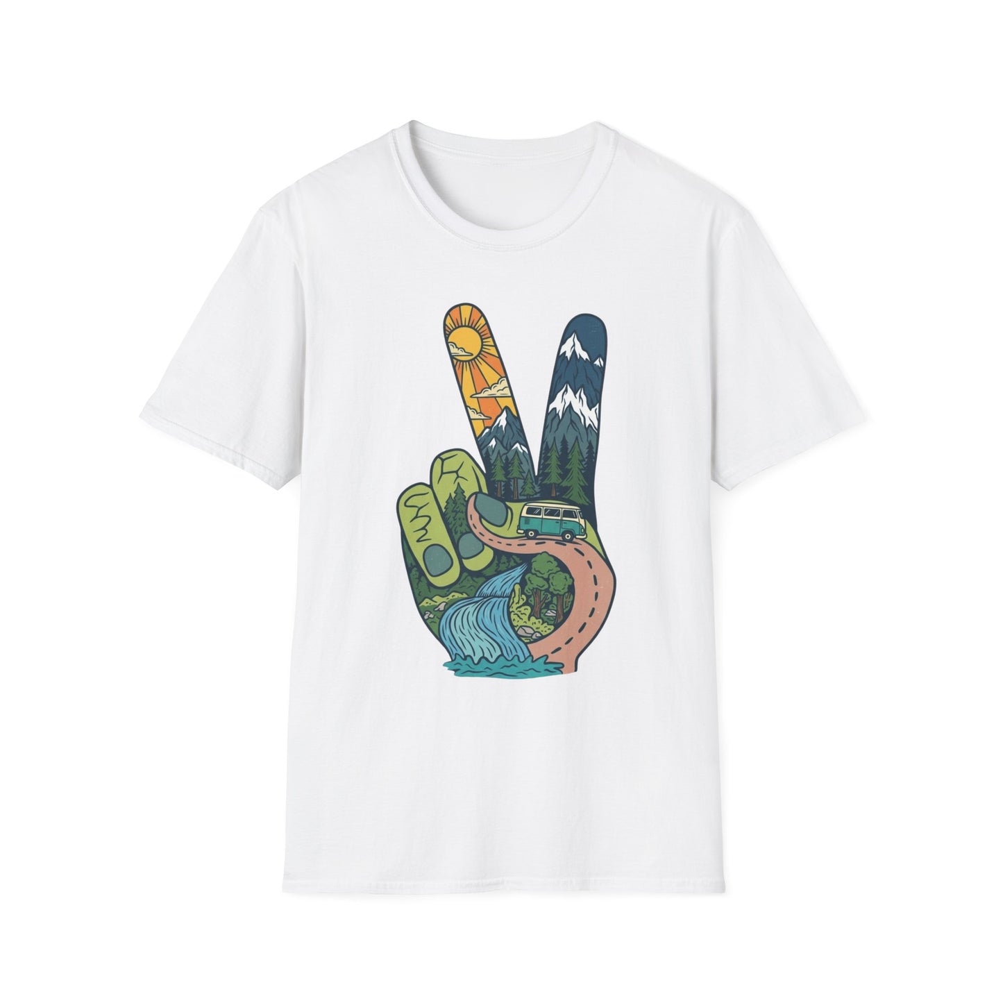 Funky Peace Camping T-Shirt