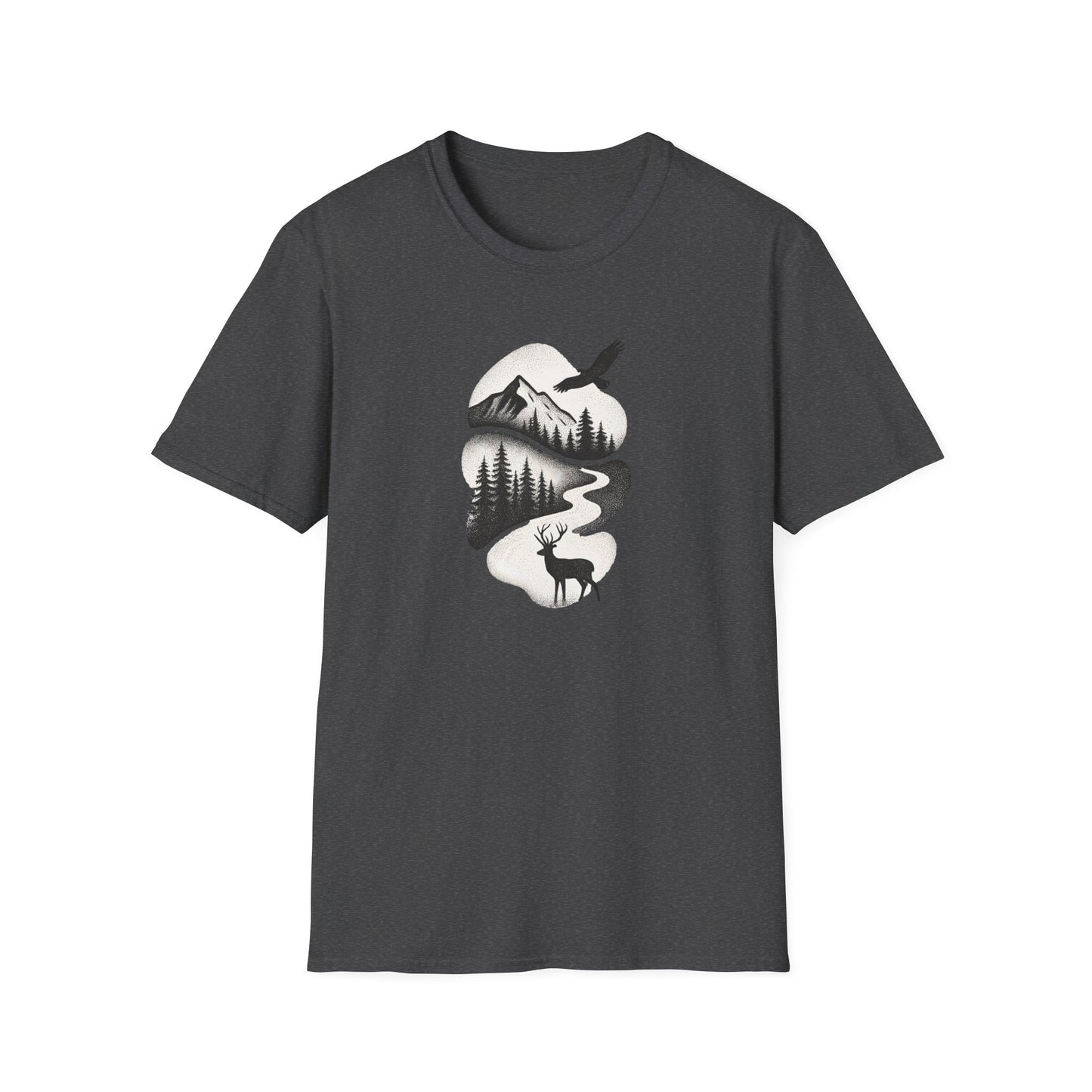 Deer in Mountain Landscape T-Shirt