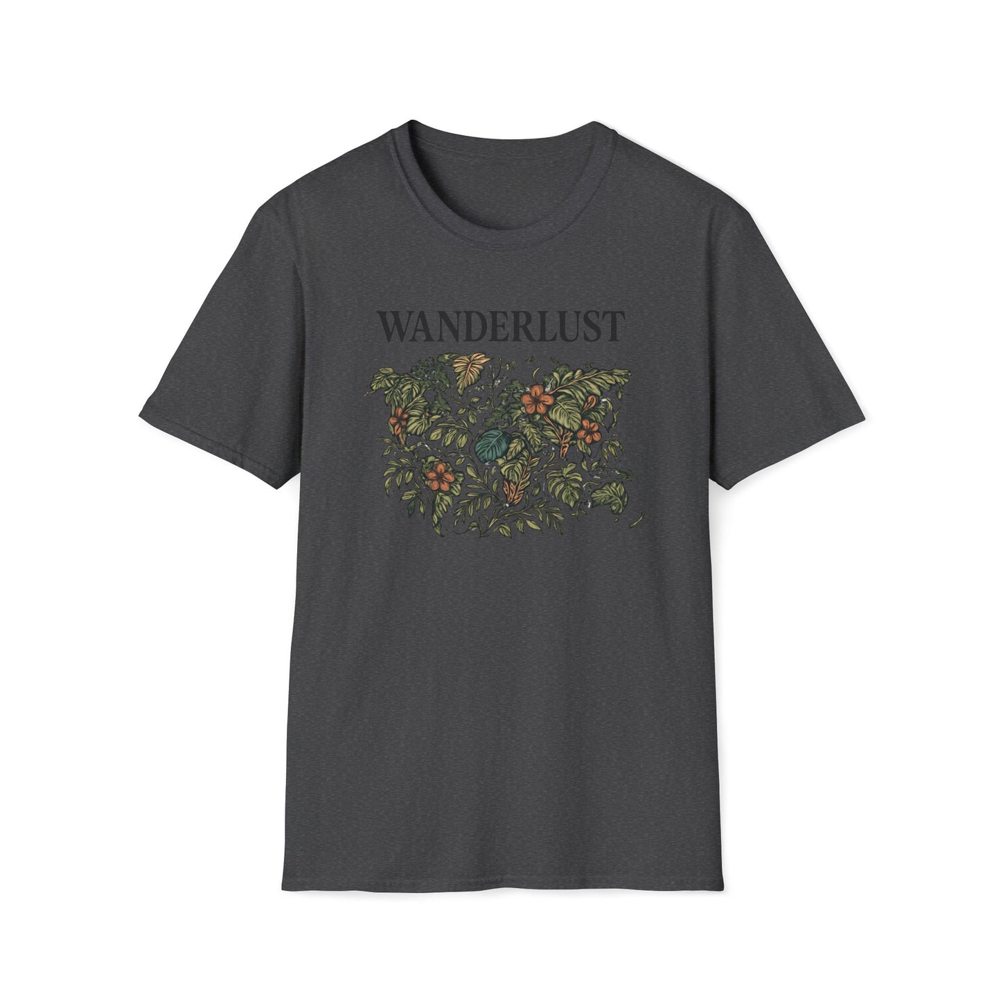 Lush Tropical Floral Scene T-Shirt
