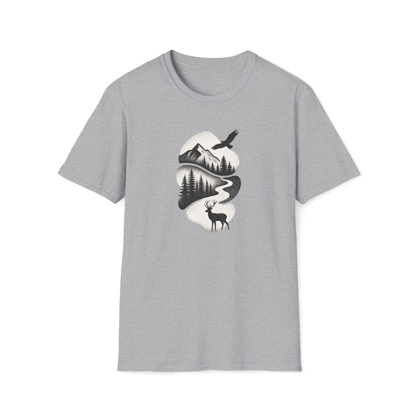 Deer in Mountain Landscape T-Shirt