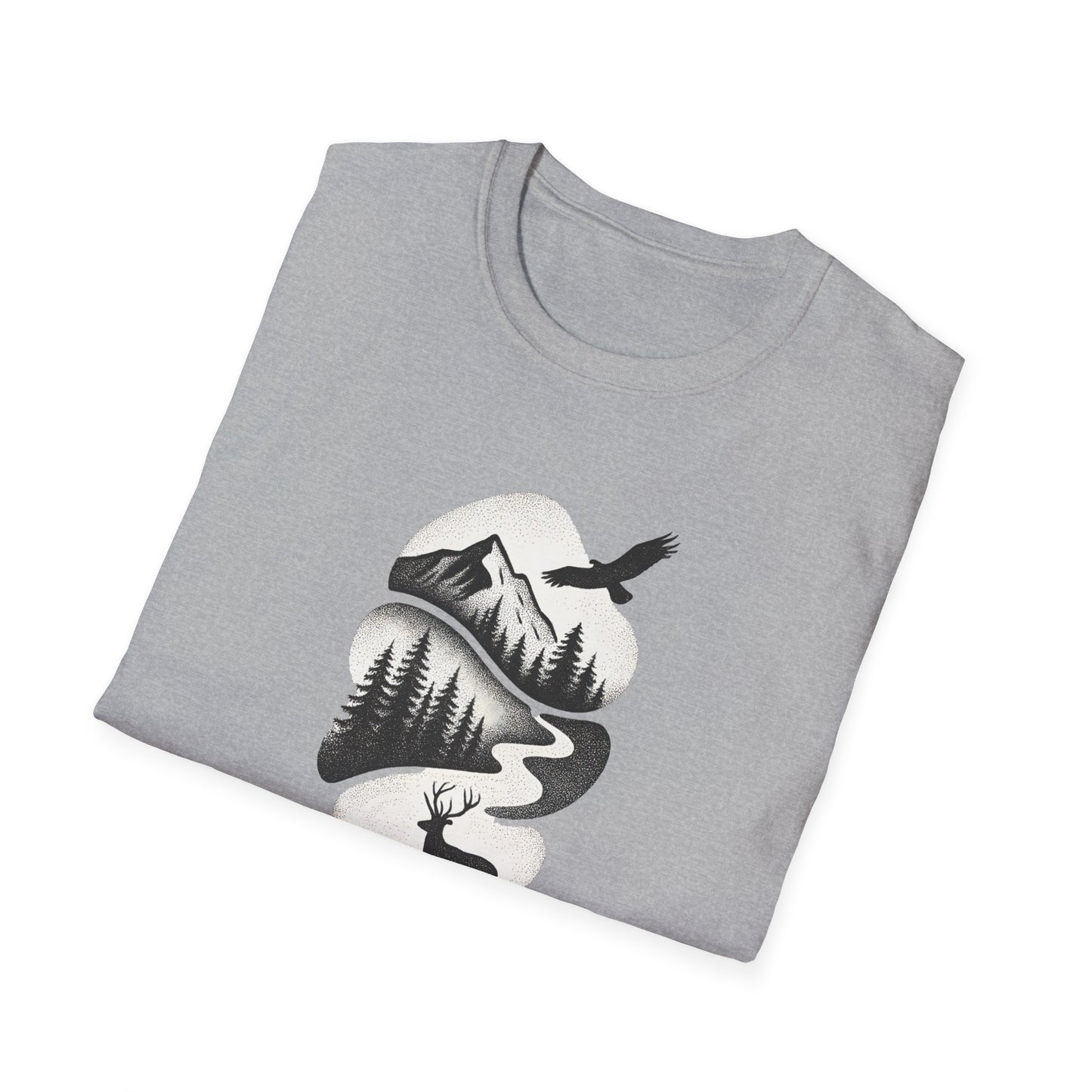 Deer in Mountain Landscape T-Shirt
