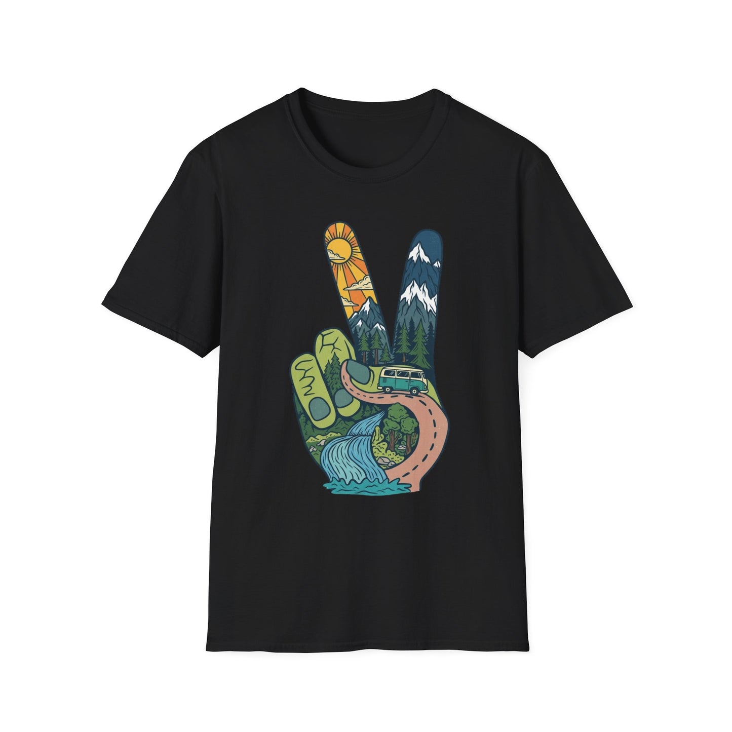 Funky Peace Camping T-Shirt