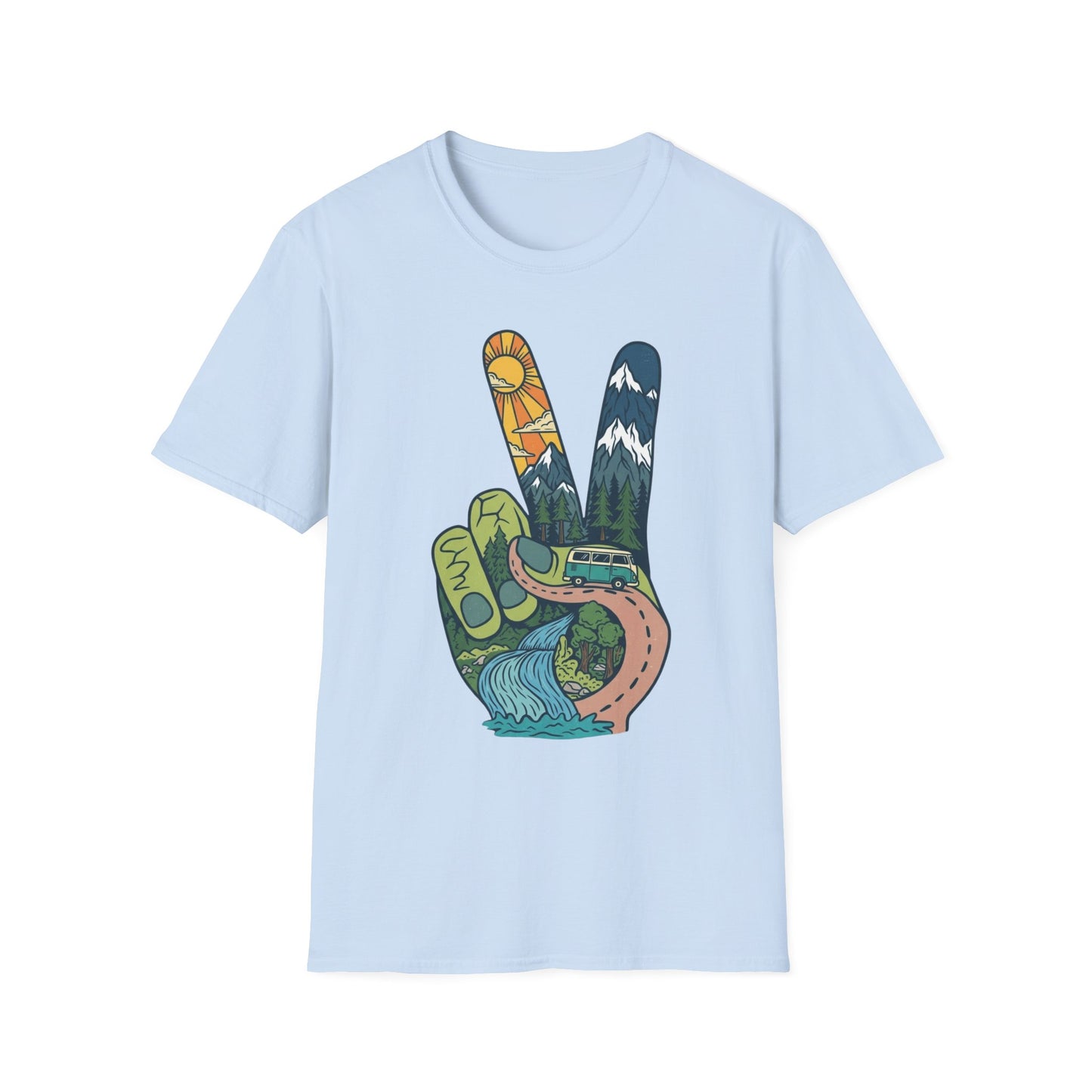 Funky Peace Camping T-Shirt