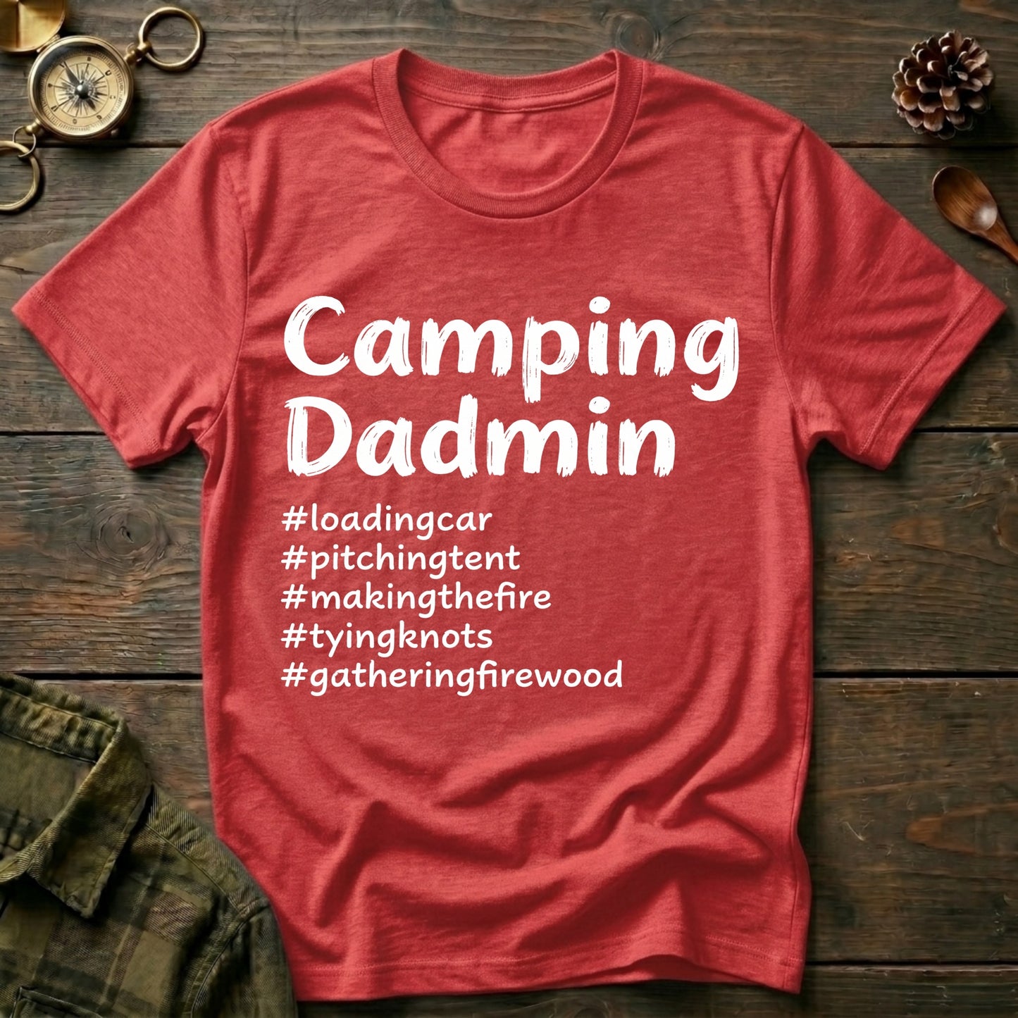Camping Dadmin T‑Shirt