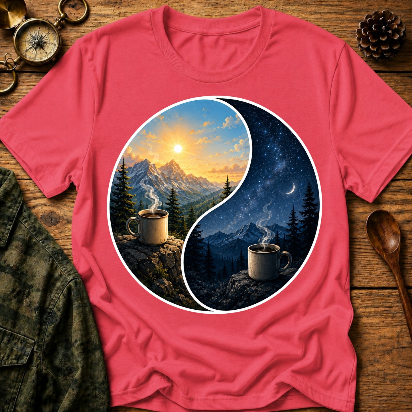 Yin Yang Coffee T-Shirt