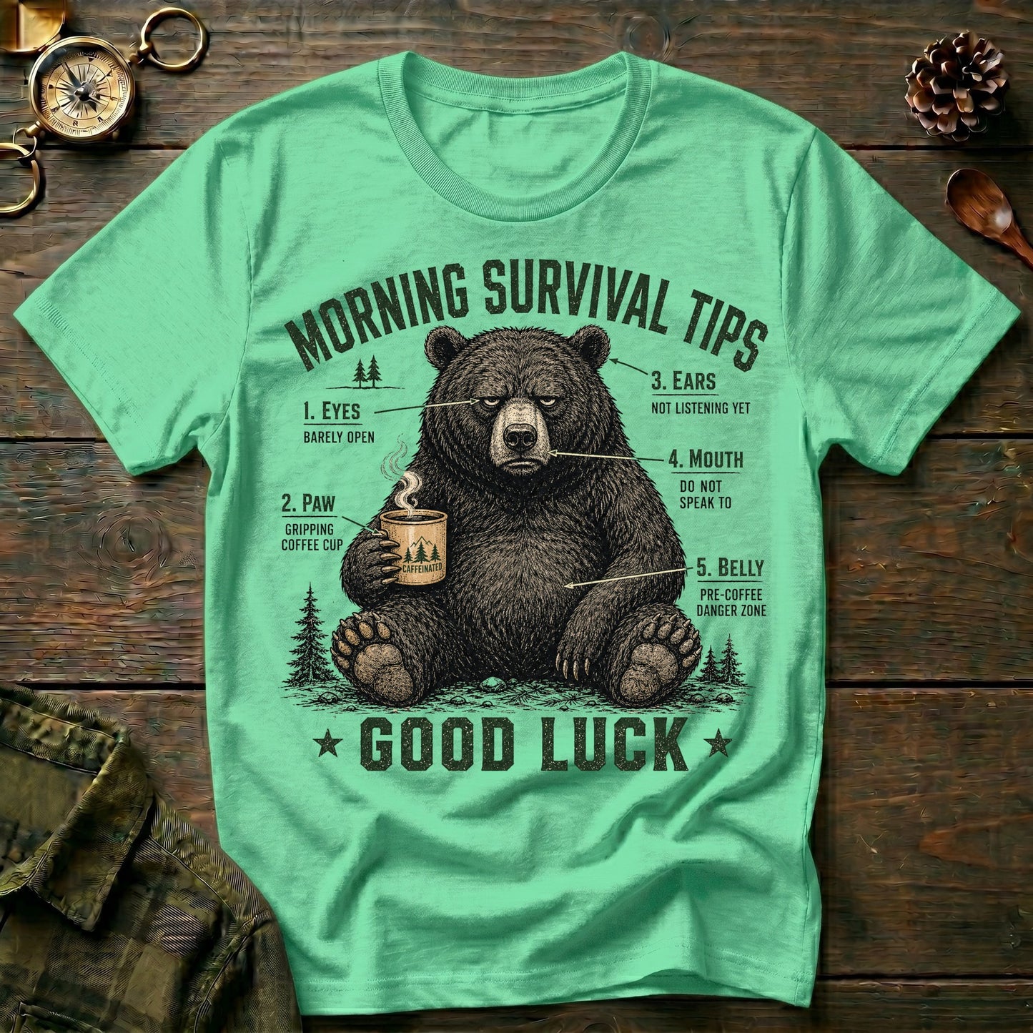 Morning Survival Tips T-Shirt