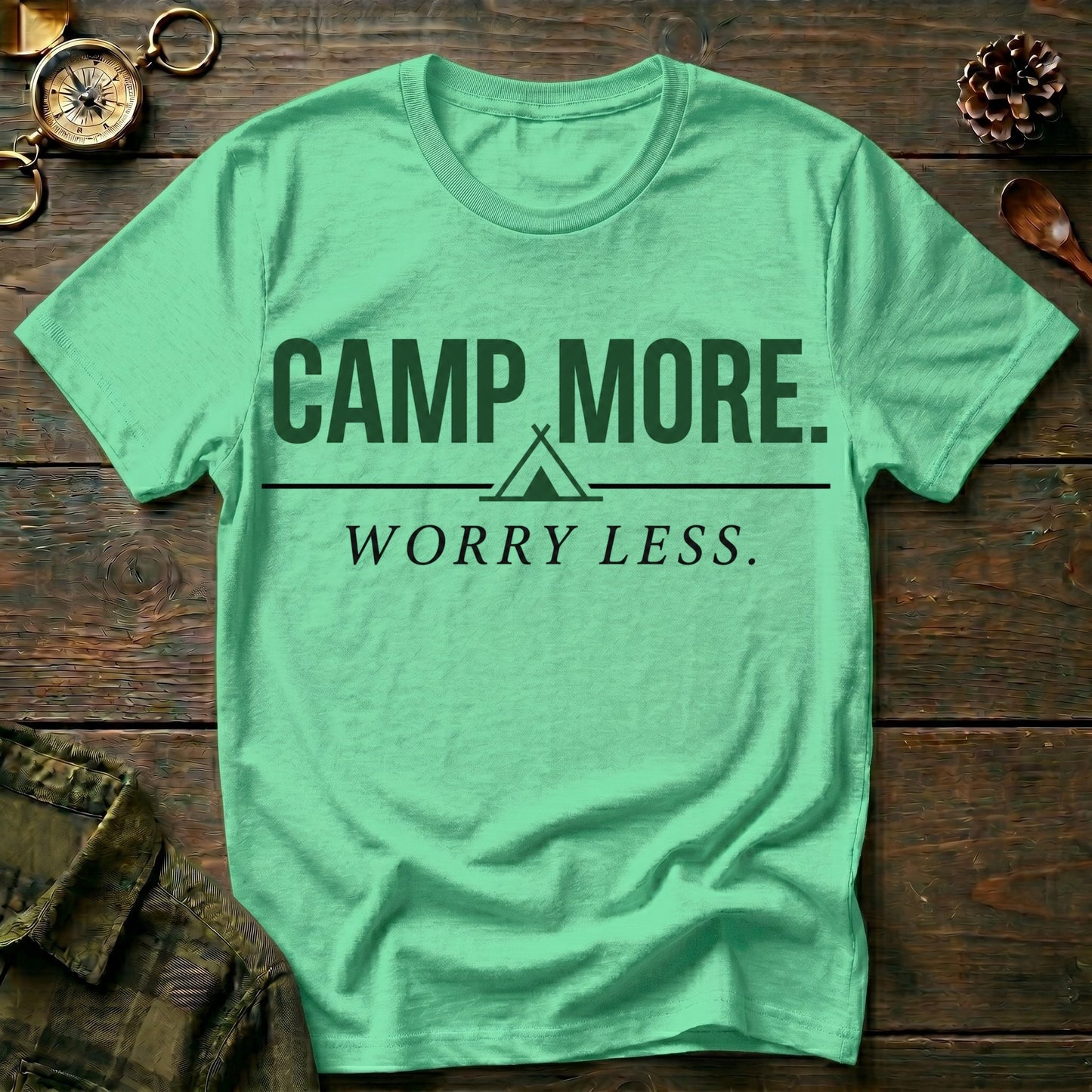 Camp More. Worry Less. T-Shirt