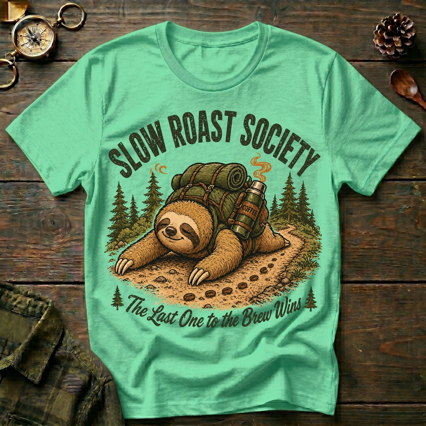 Sloth Camping T-Shirt