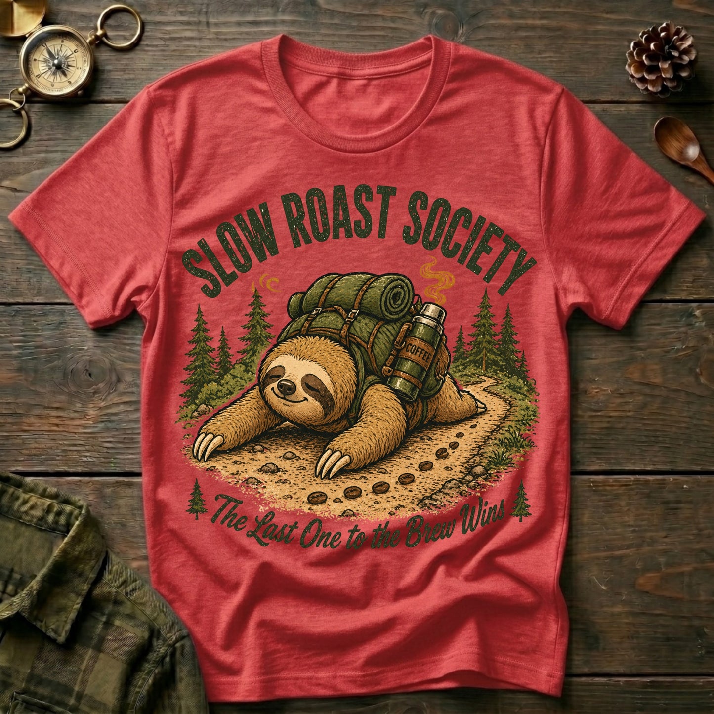 Sloth Camping T-Shirt