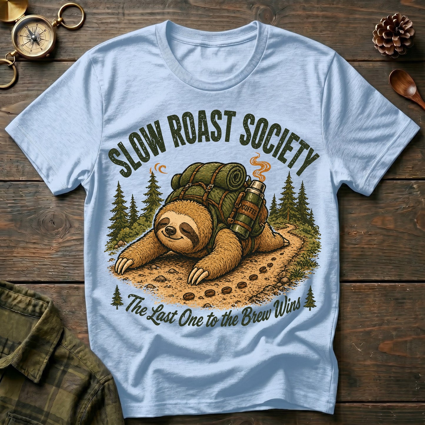Sloth Camping T-Shirt