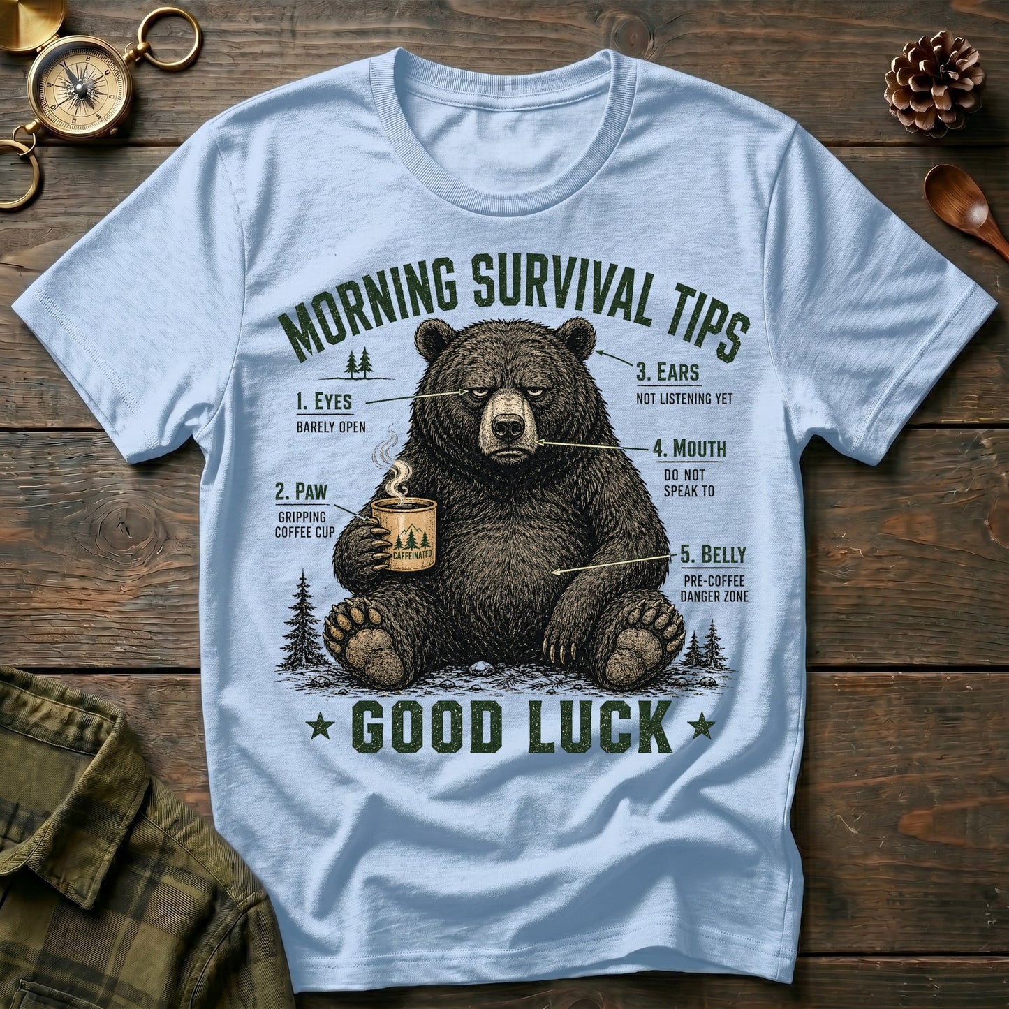 Morning Survival Tips T-Shirt