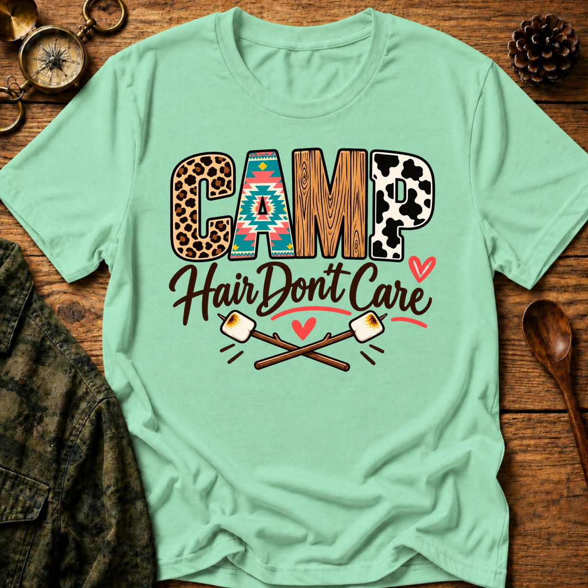 Camping Hair T-Shirt