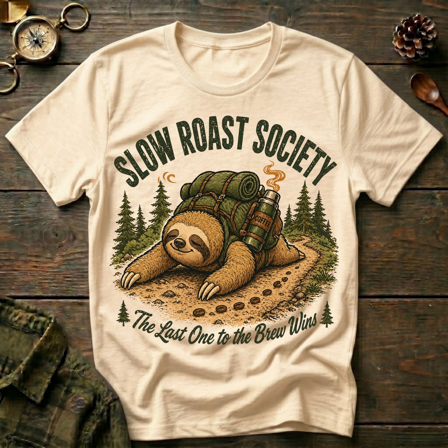 Sloth Camping T-Shirt
