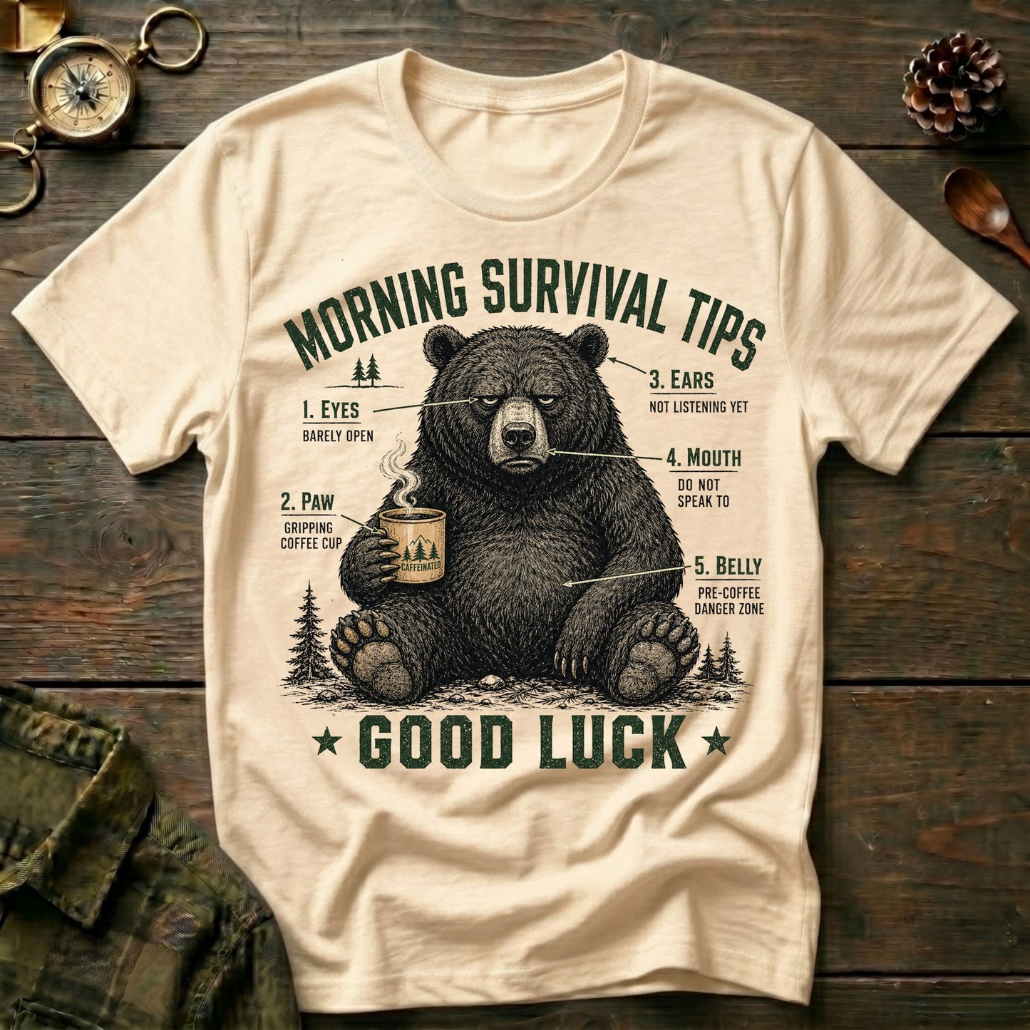 Morning Survival Tips T-Shirt