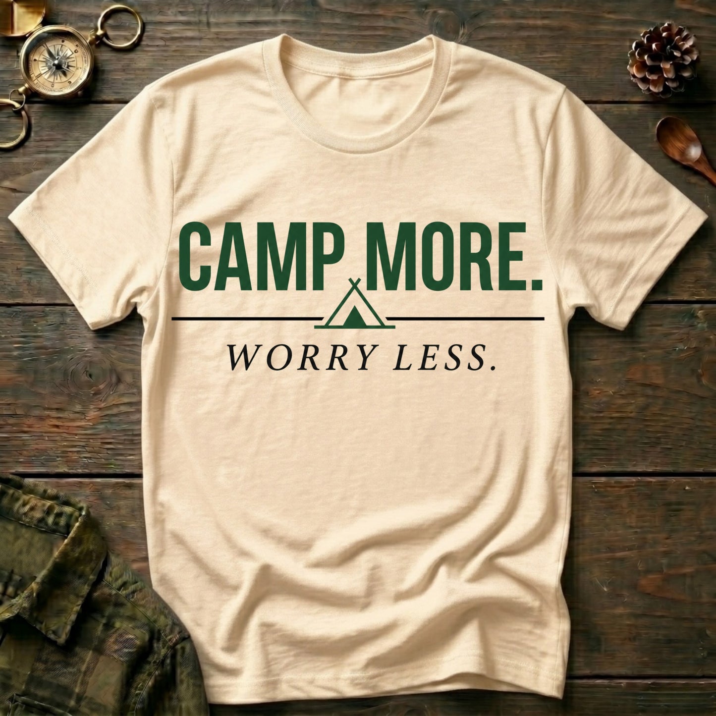 Camp More. Worry Less. T-Shirt