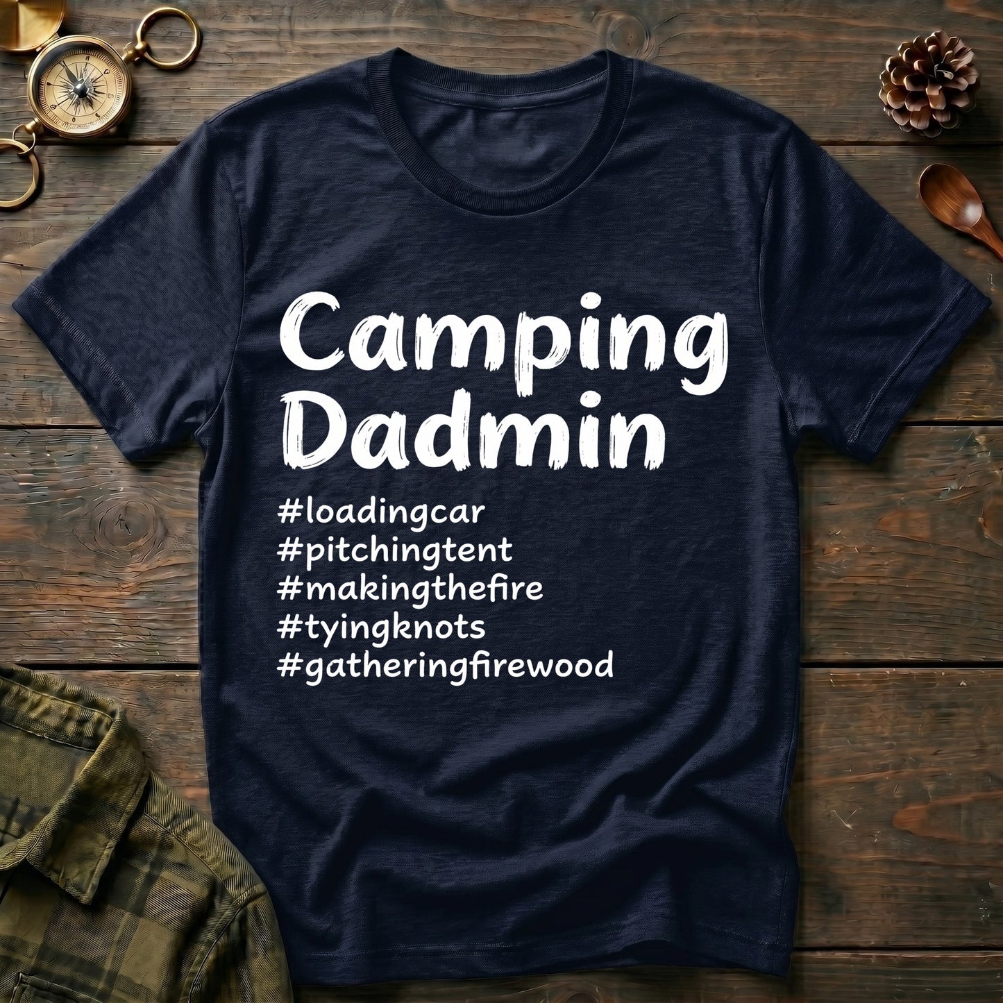 Camping Dadmin T‑Shirt