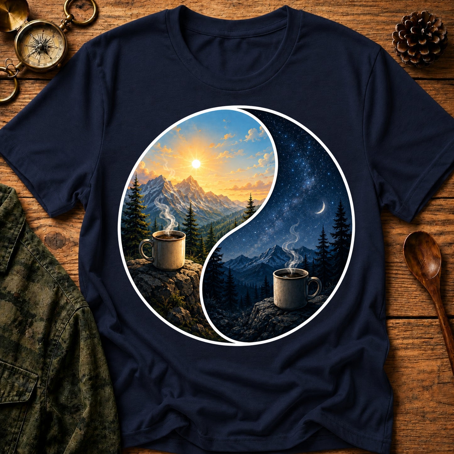 Yin Yang Coffee T-Shirt