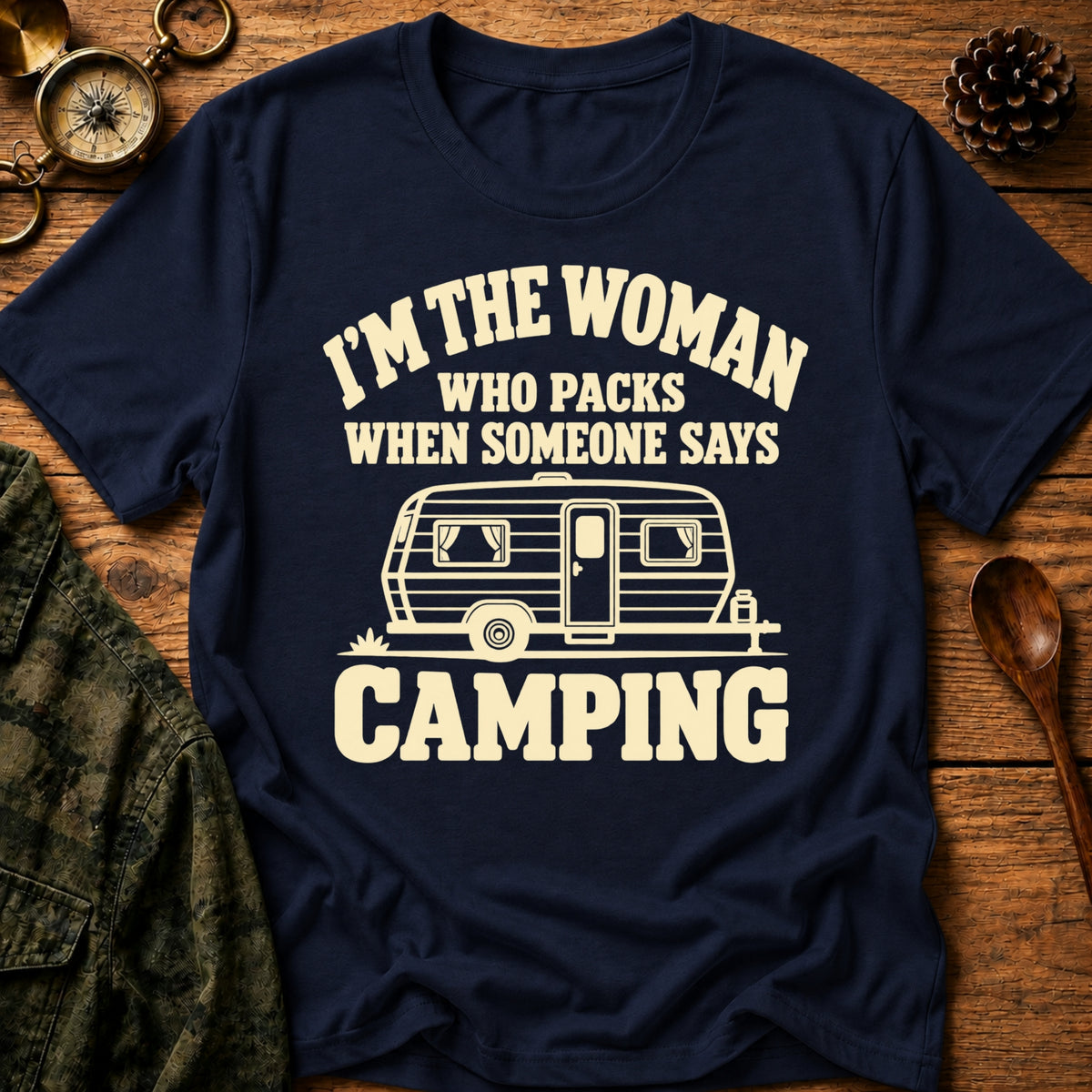 Camping Woman T-Shirt