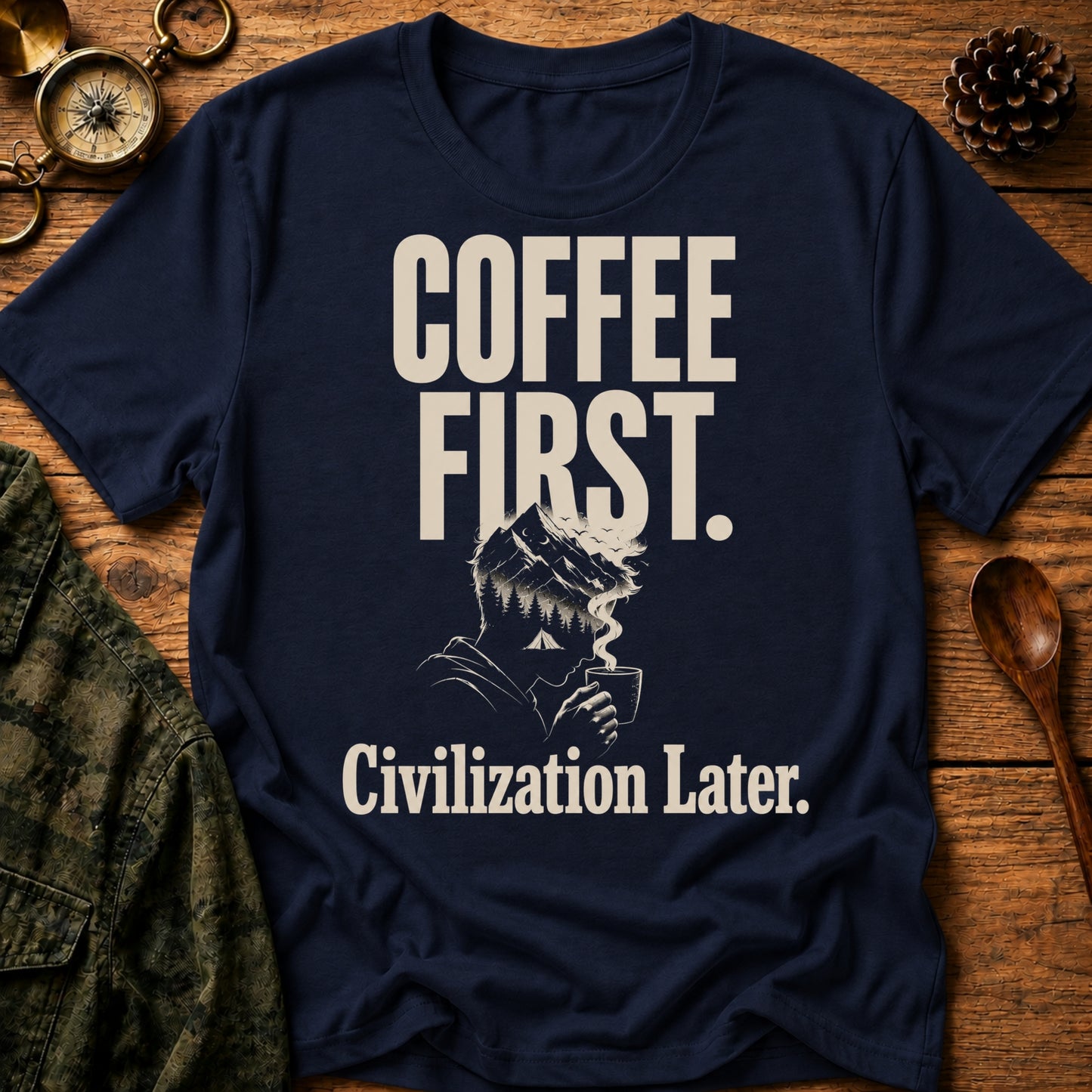 Coffee First. Civilization Later T‑Shirt