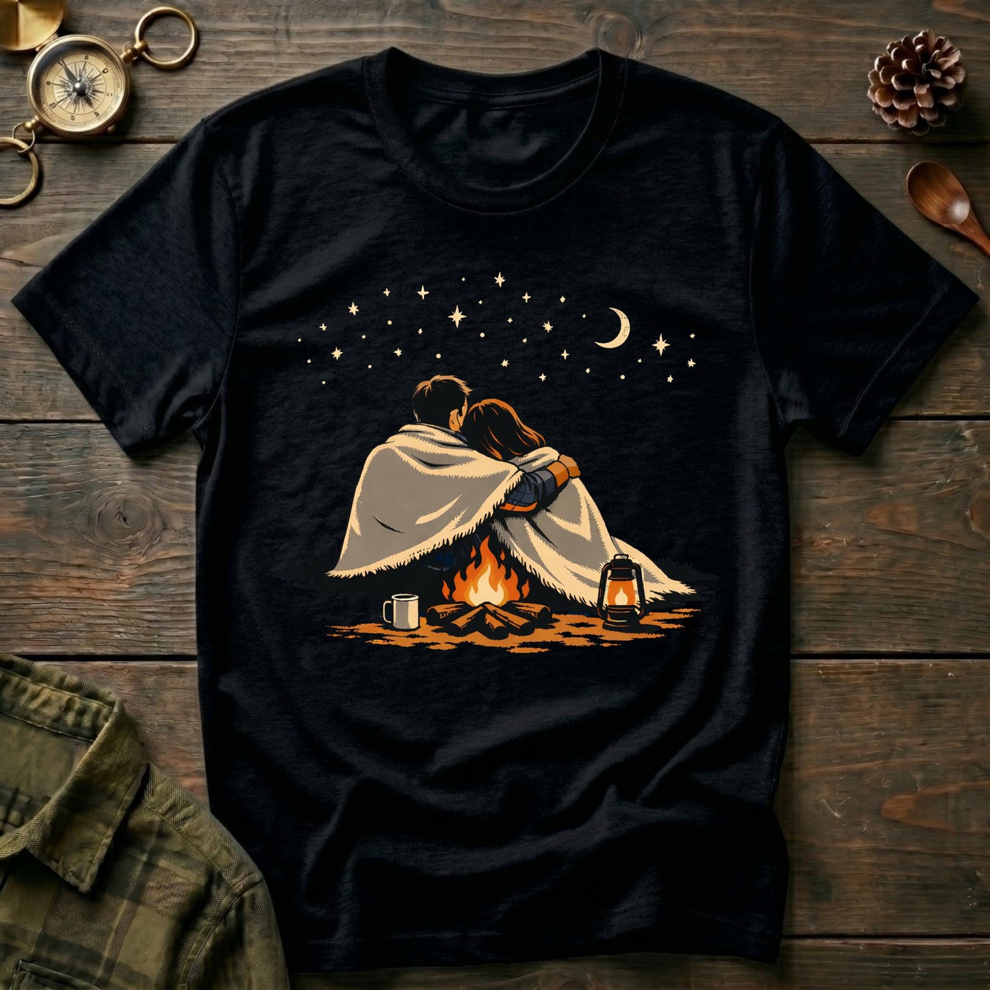 Campfire Couple T‑Shirt