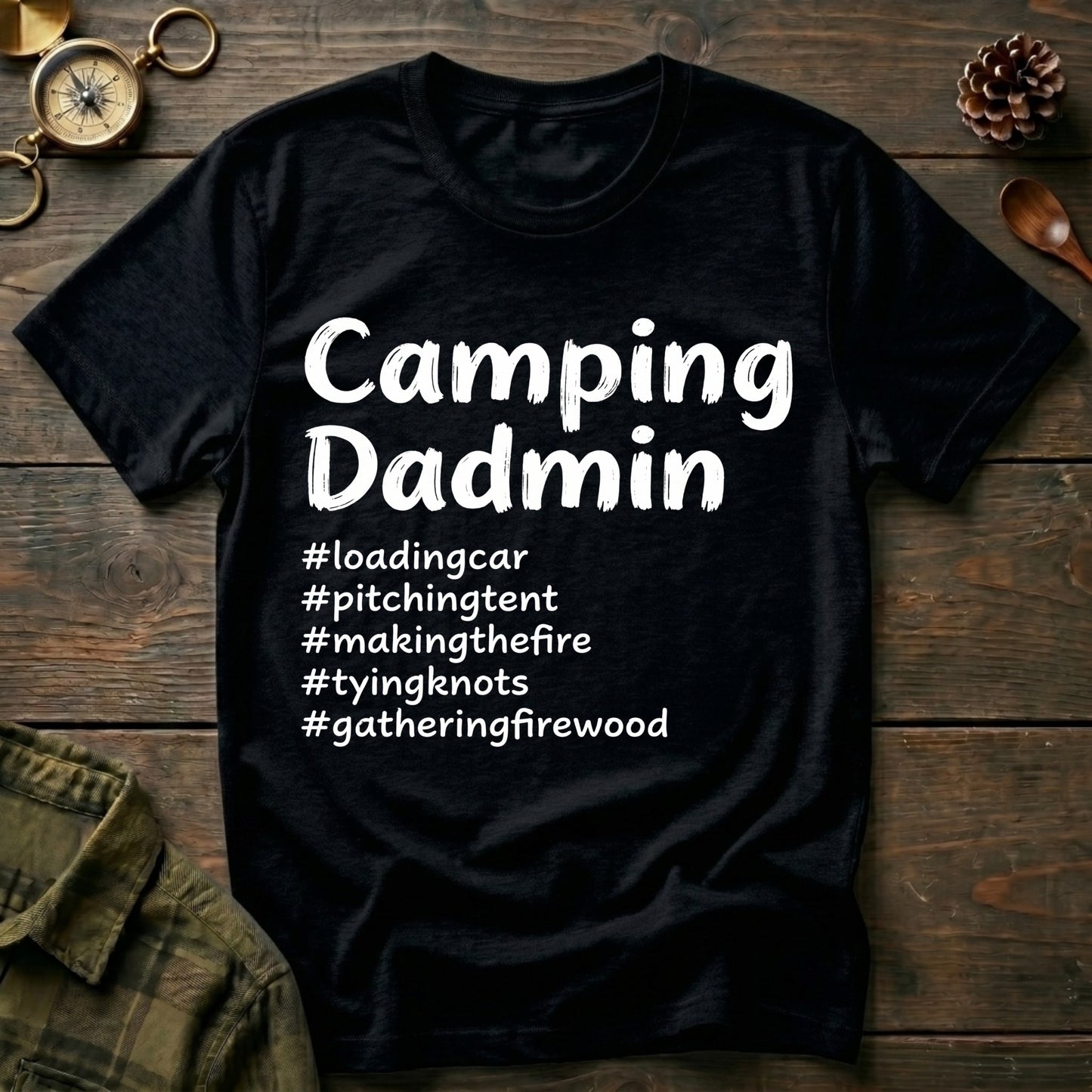 Camping Dadmin T‑Shirt