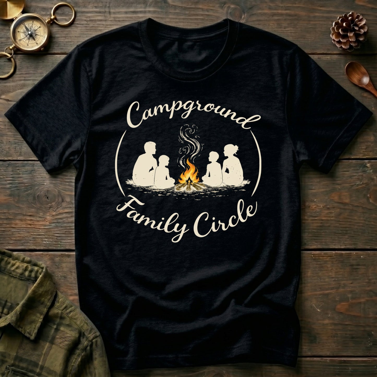 Camping Family Circle T-Shirt