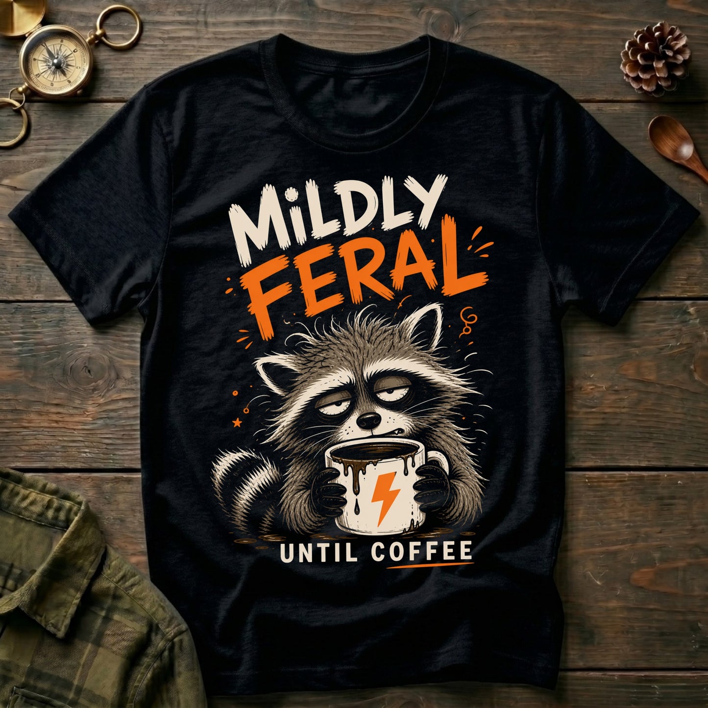 Mildly Feral Until Coffee T-Shirt