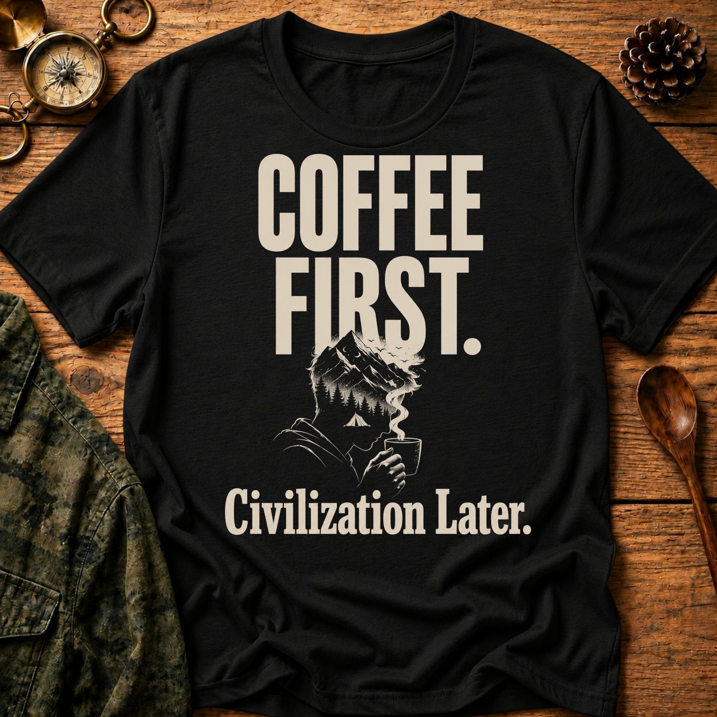 Coffee First. Civilization Later T‑Shirt