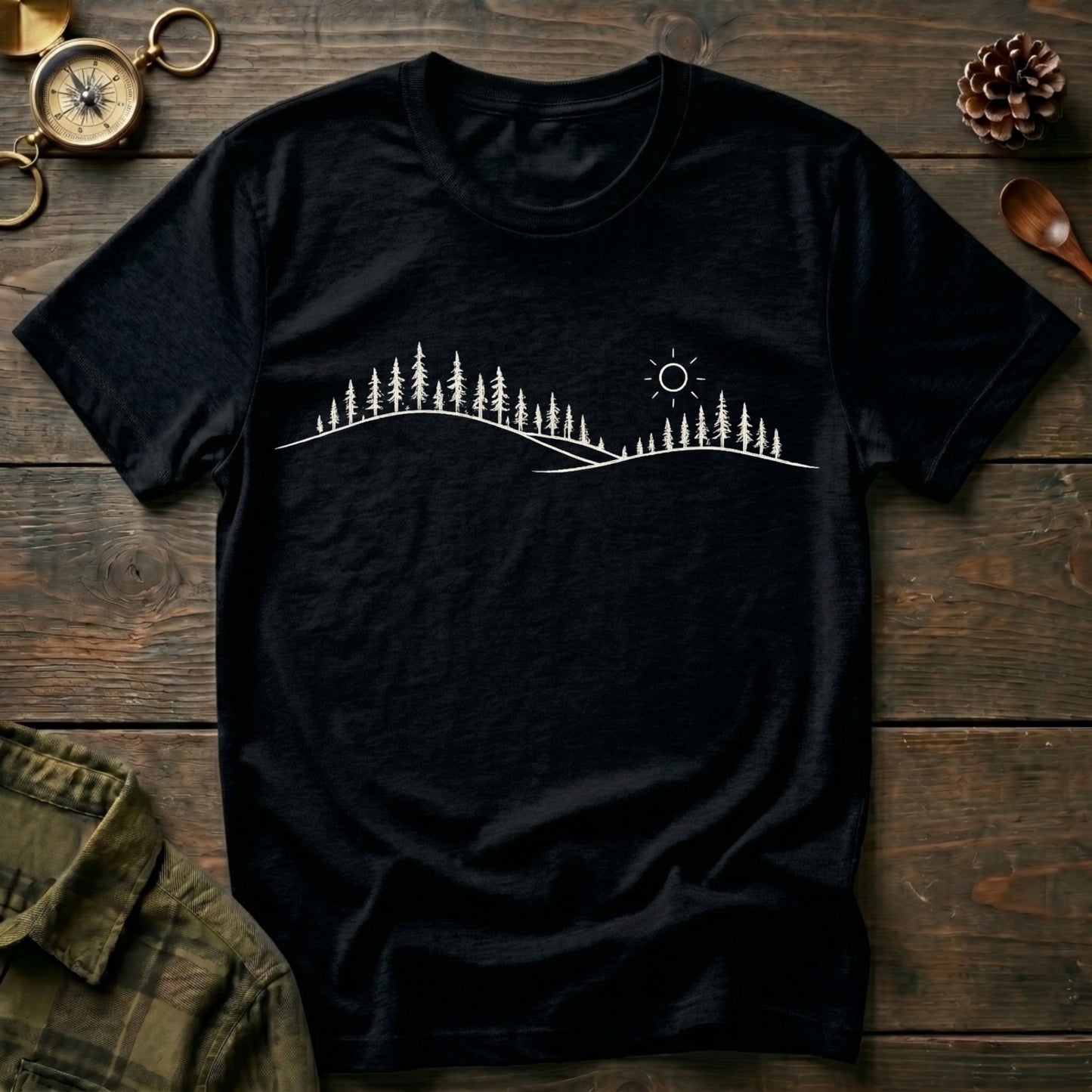 Minimalist Mountain Skyline T-Shirt