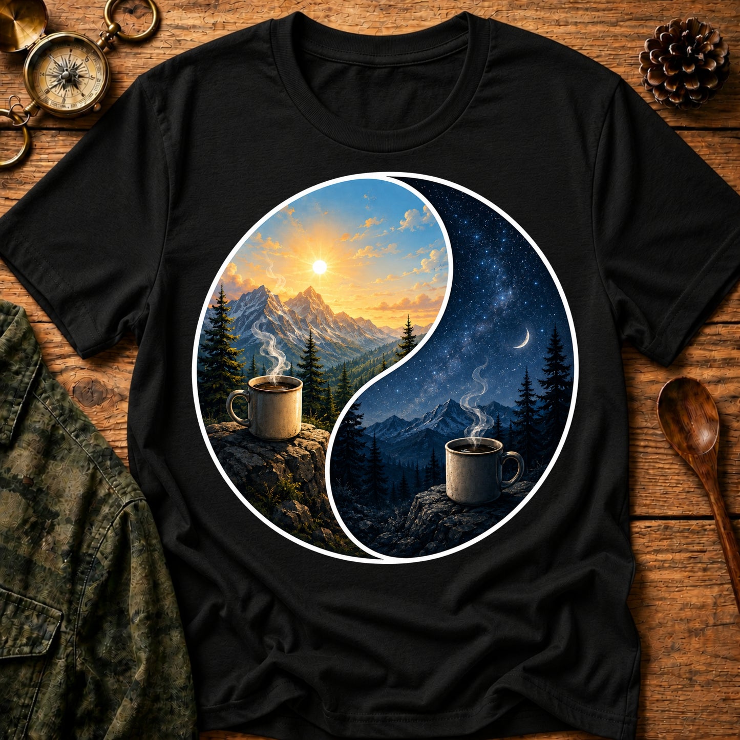 Yin Yang Coffee T-Shirt