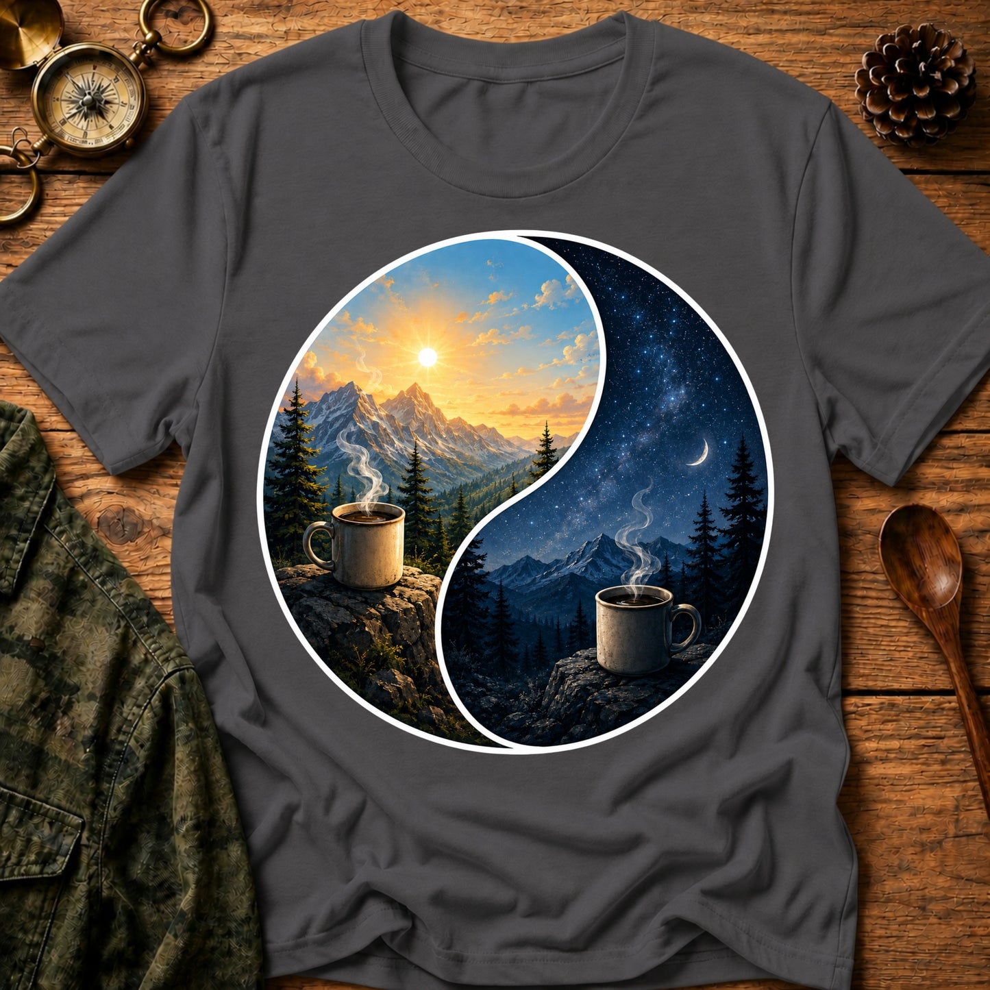 Yin Yang Coffee T-Shirt