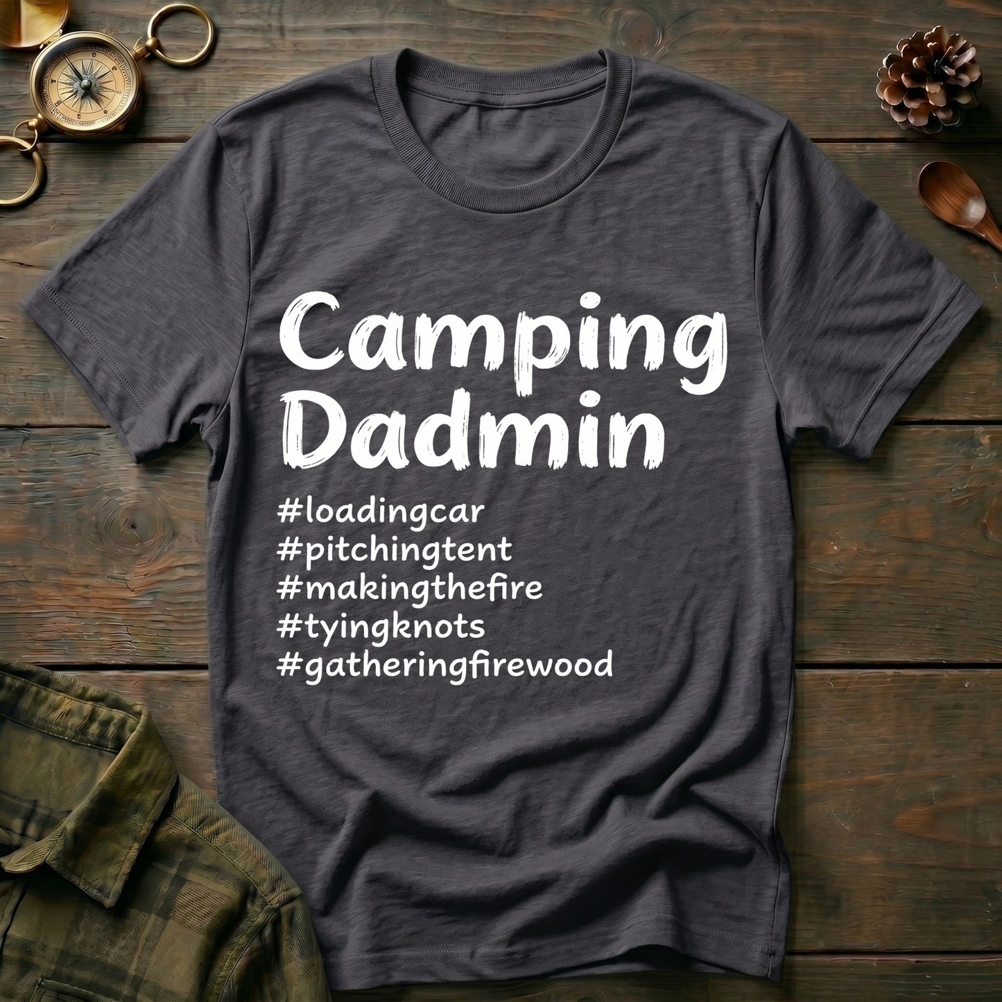 Camping Dadmin T‑Shirt