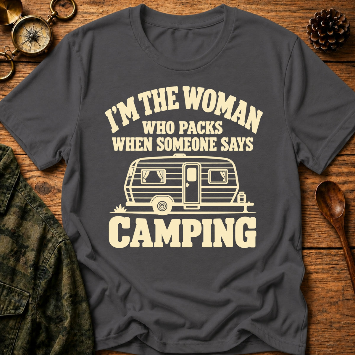 Camping Woman T-Shirt