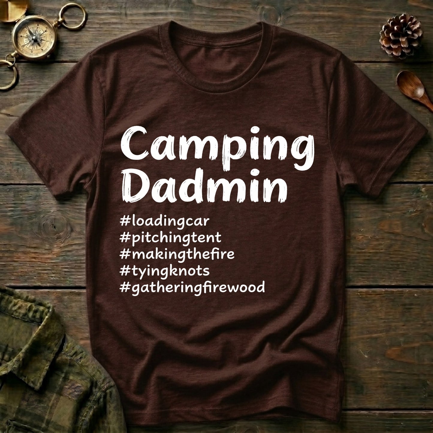 Camping Dadmin T‑Shirt