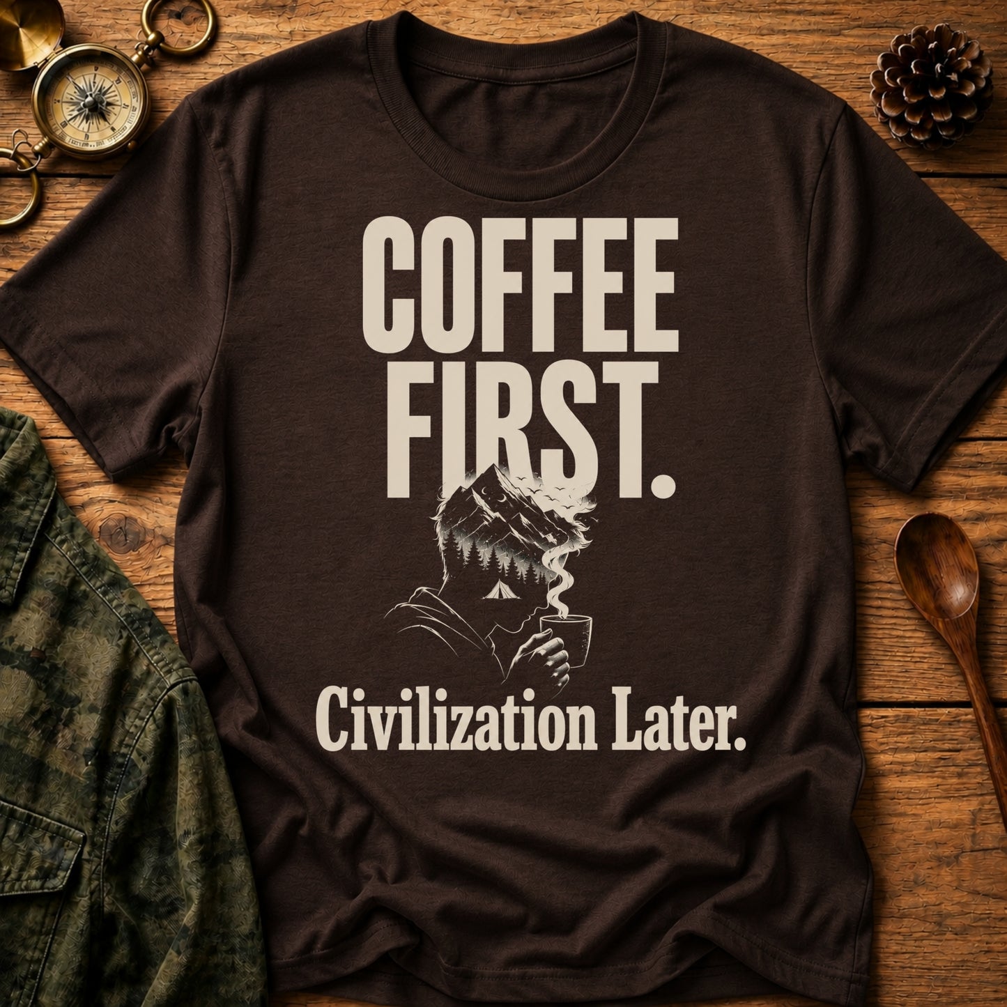 Coffee First. Civilization Later T‑Shirt