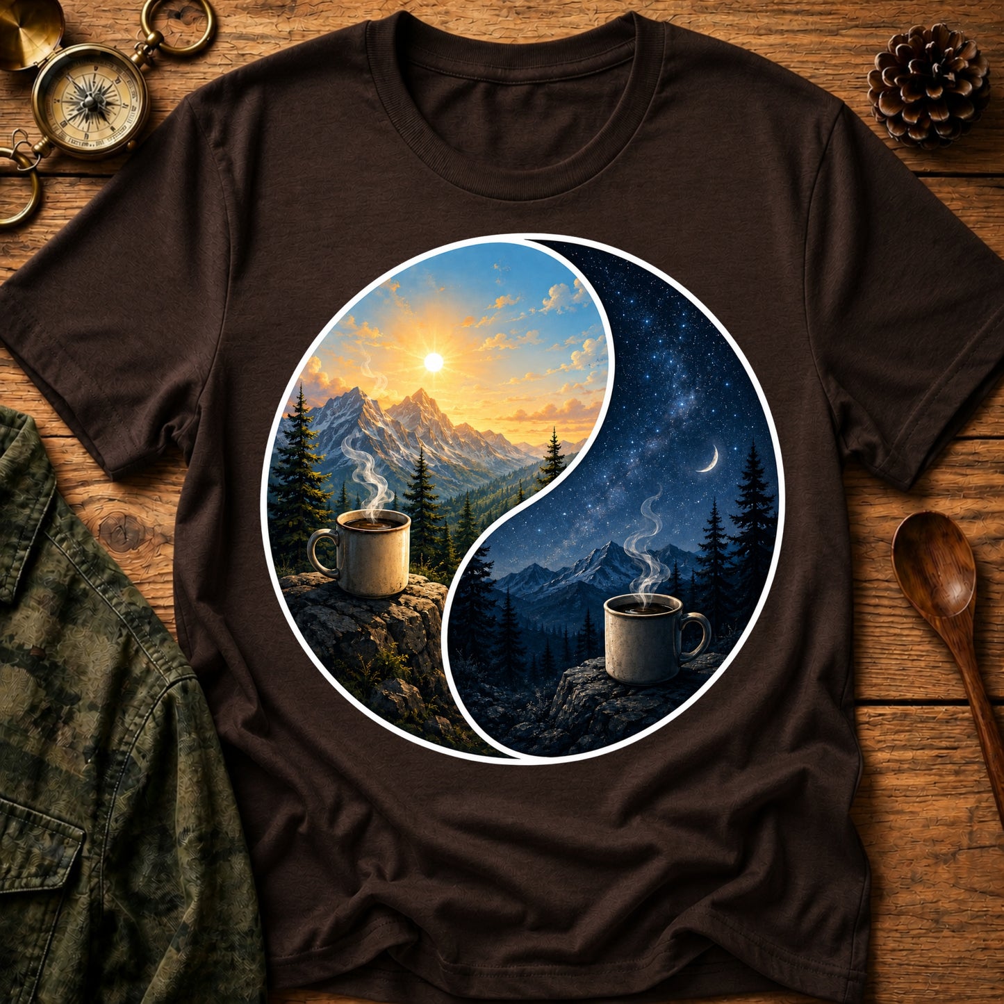 Yin Yang Coffee T-Shirt